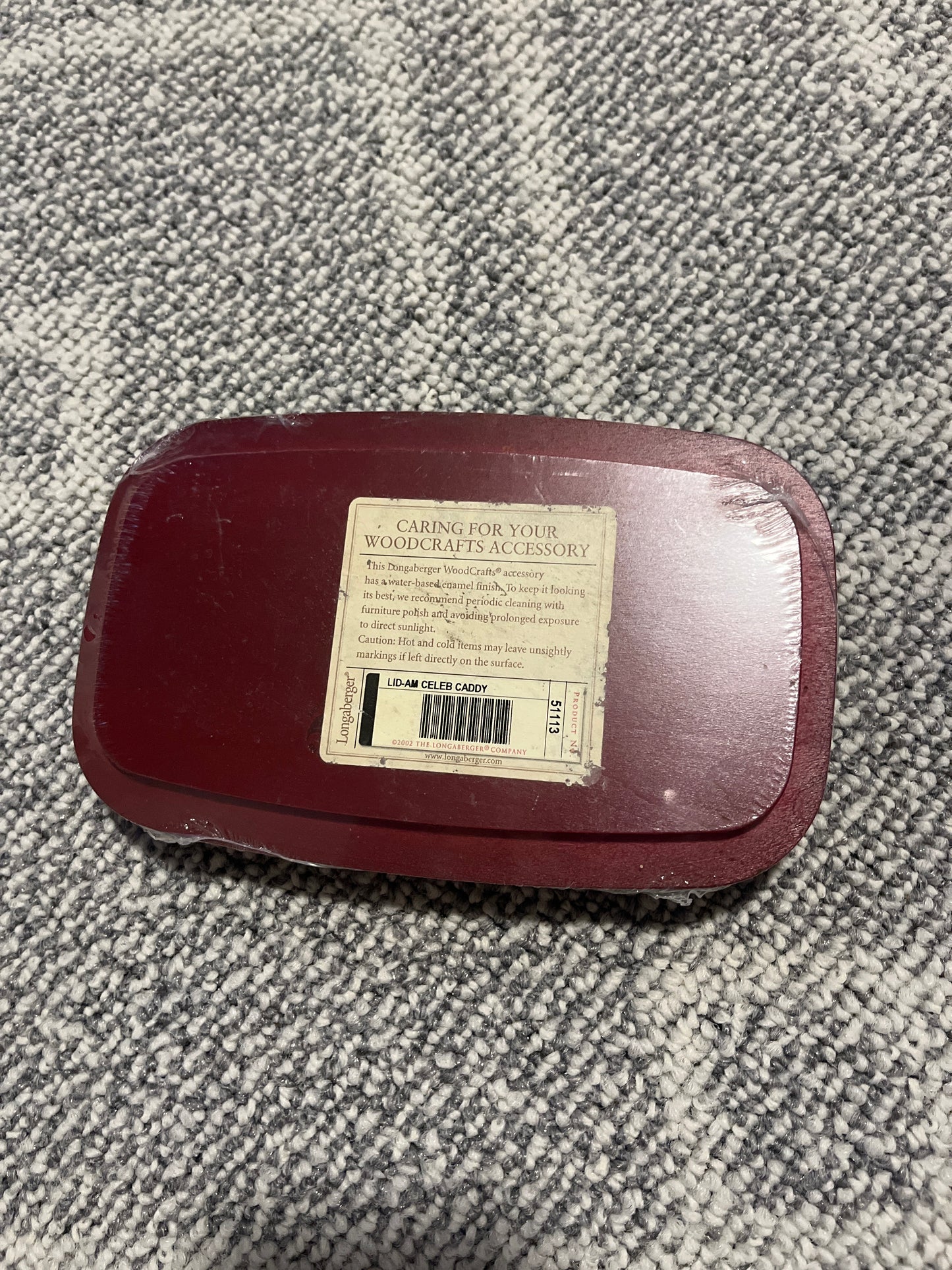 Longaberger AM celeb caddy lid