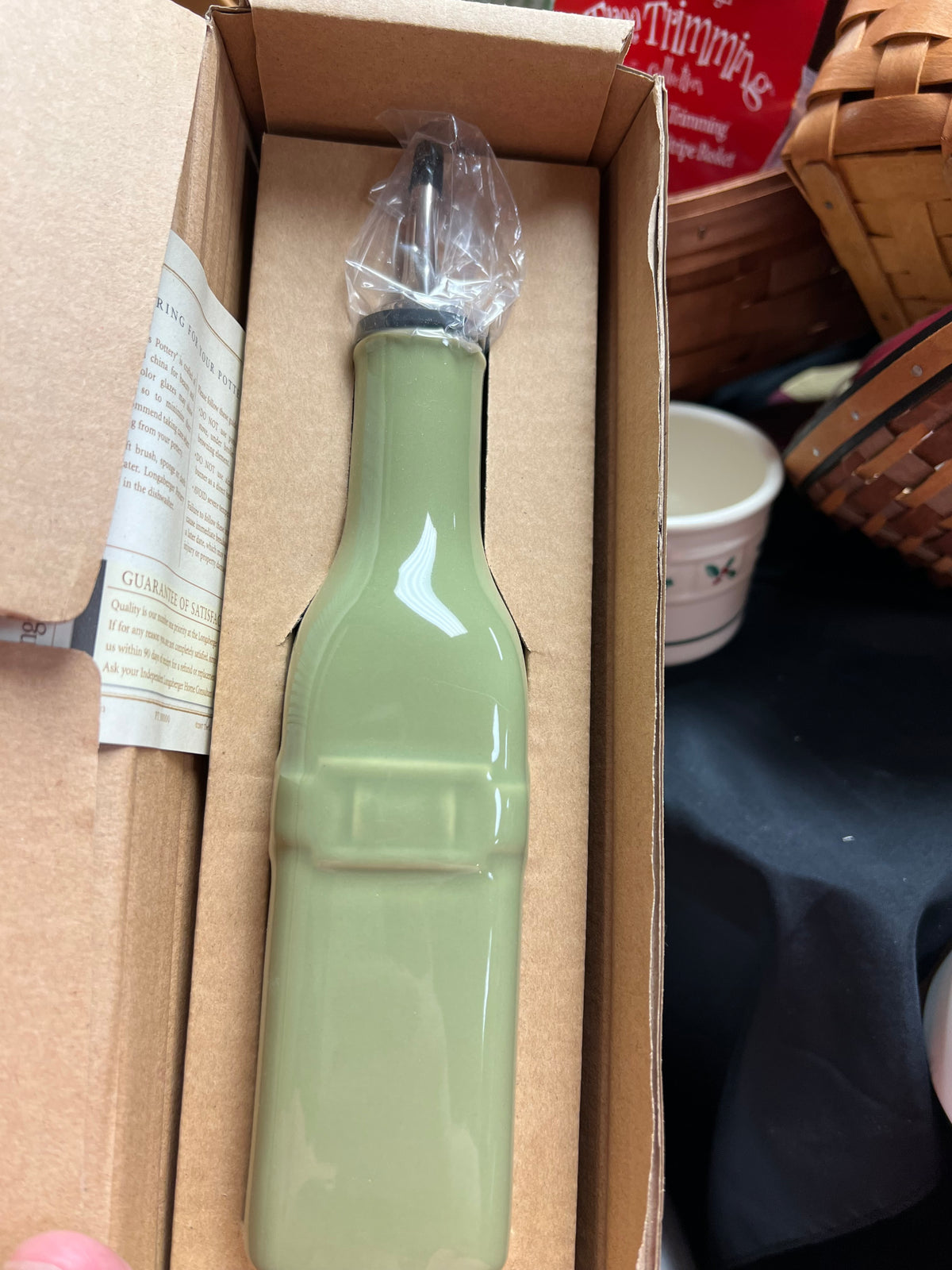 Longaberger sage oil bottle