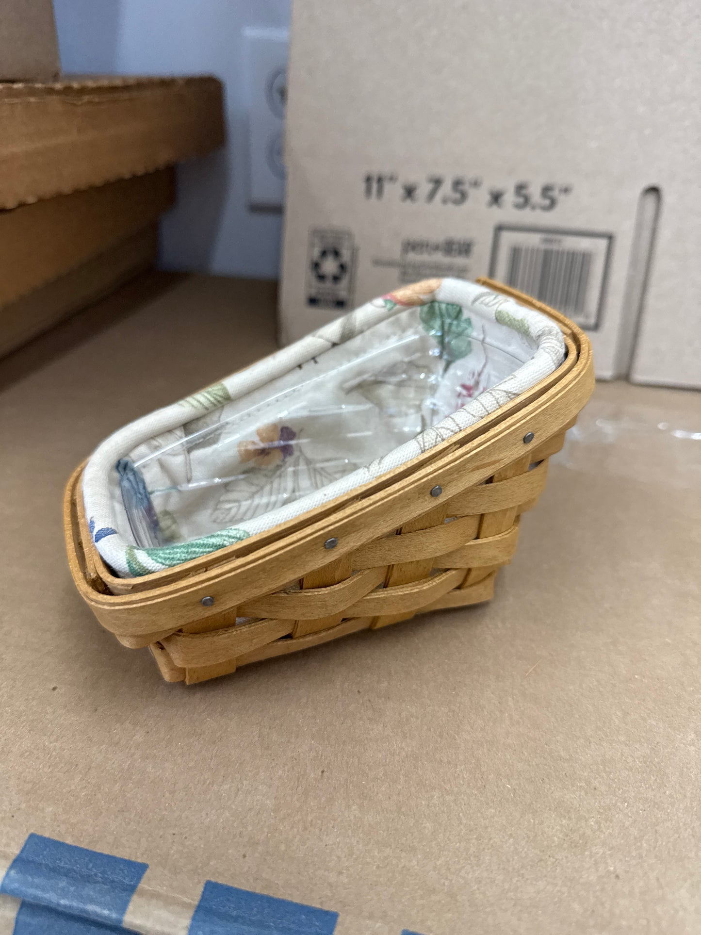 Longaberger cilantro basket with liner and protector