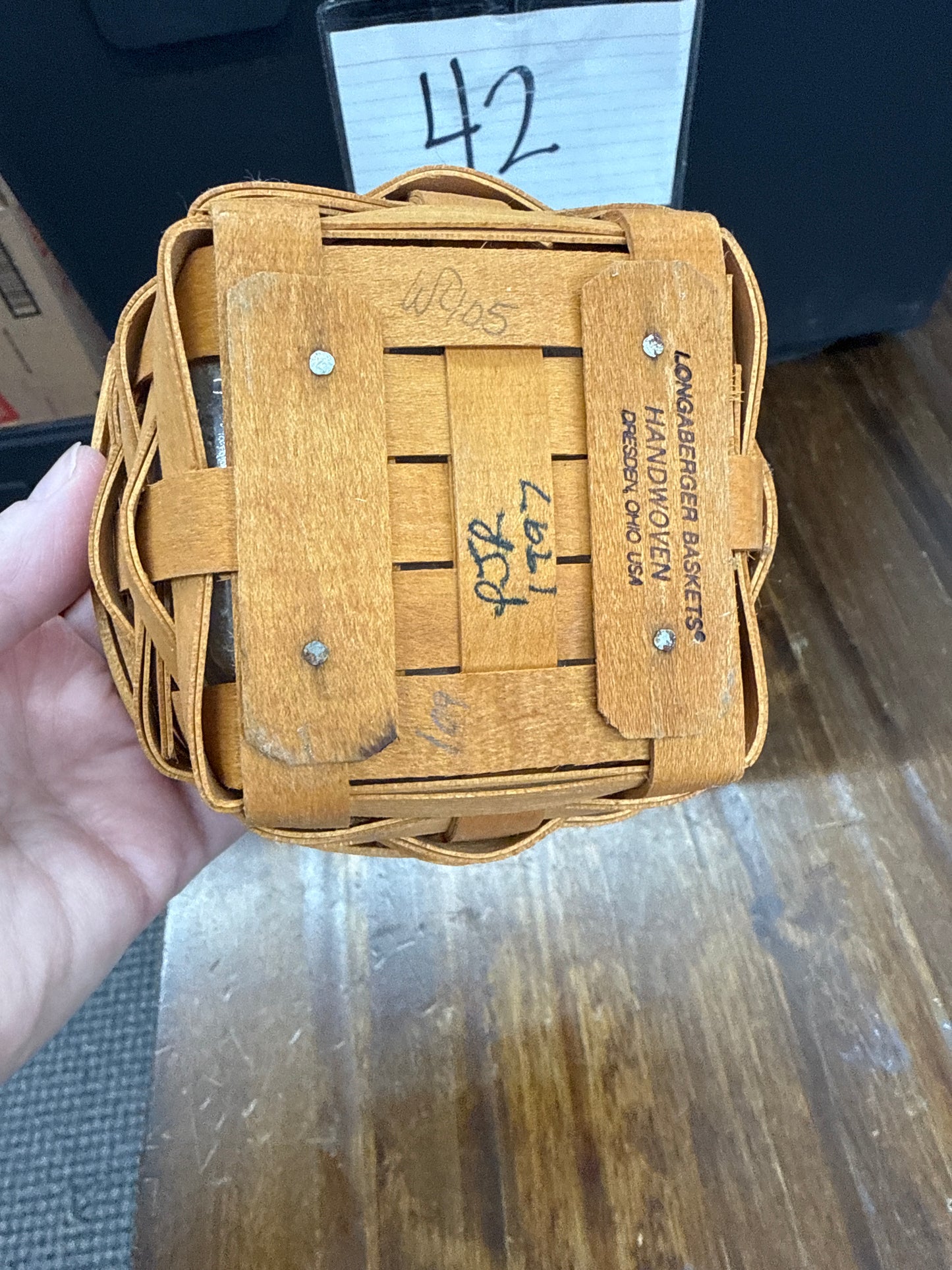 Longaberger thyme basket with protector