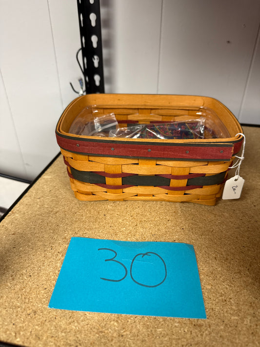 Longaberger address basket with protector and liner