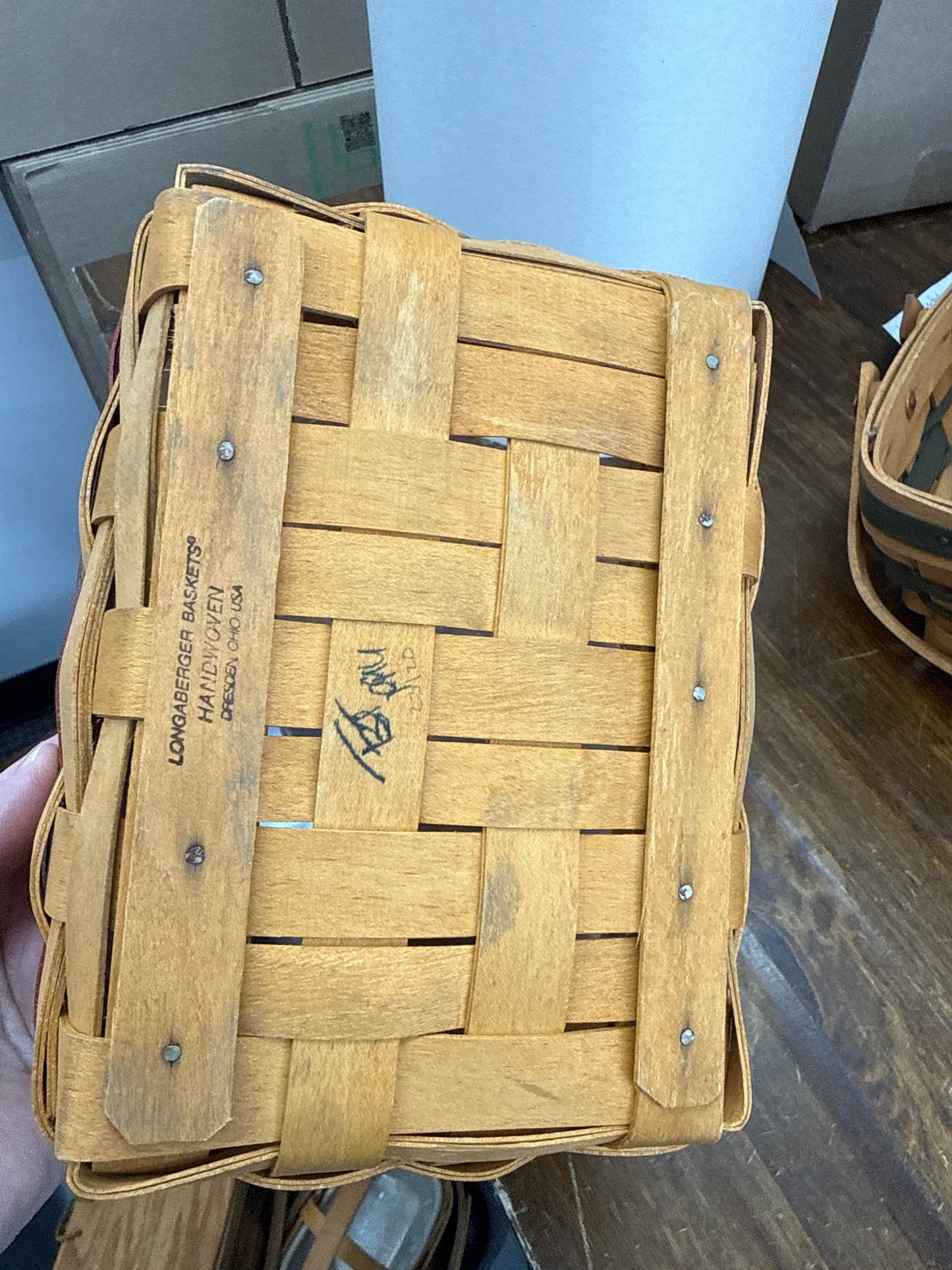 Longaberger Father’s Day address basket -is a little dirty