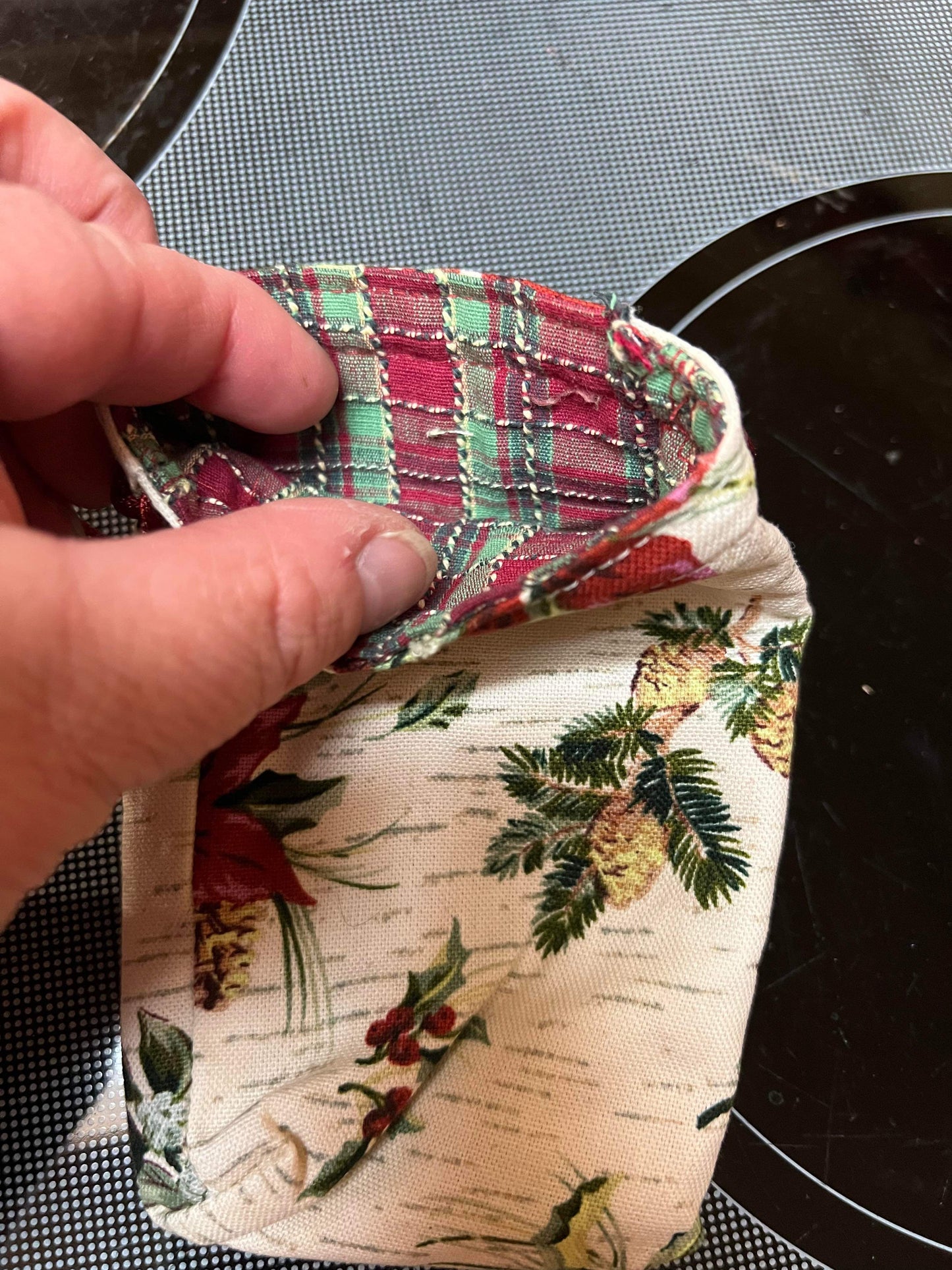 Longaberger Little Shopper Liner in Holiday Botanical