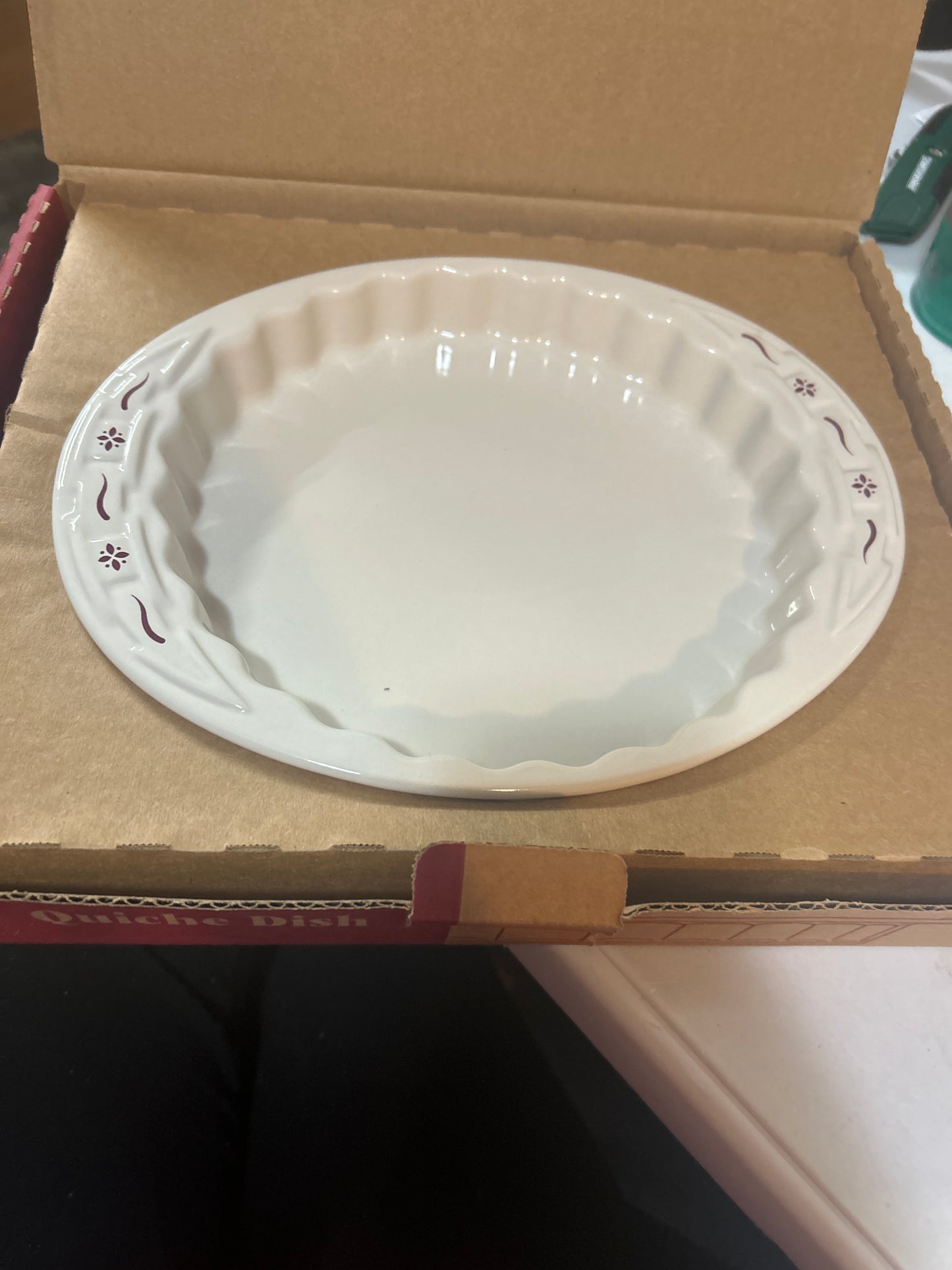 Longaberger Quiche Dish in Traditional Red
