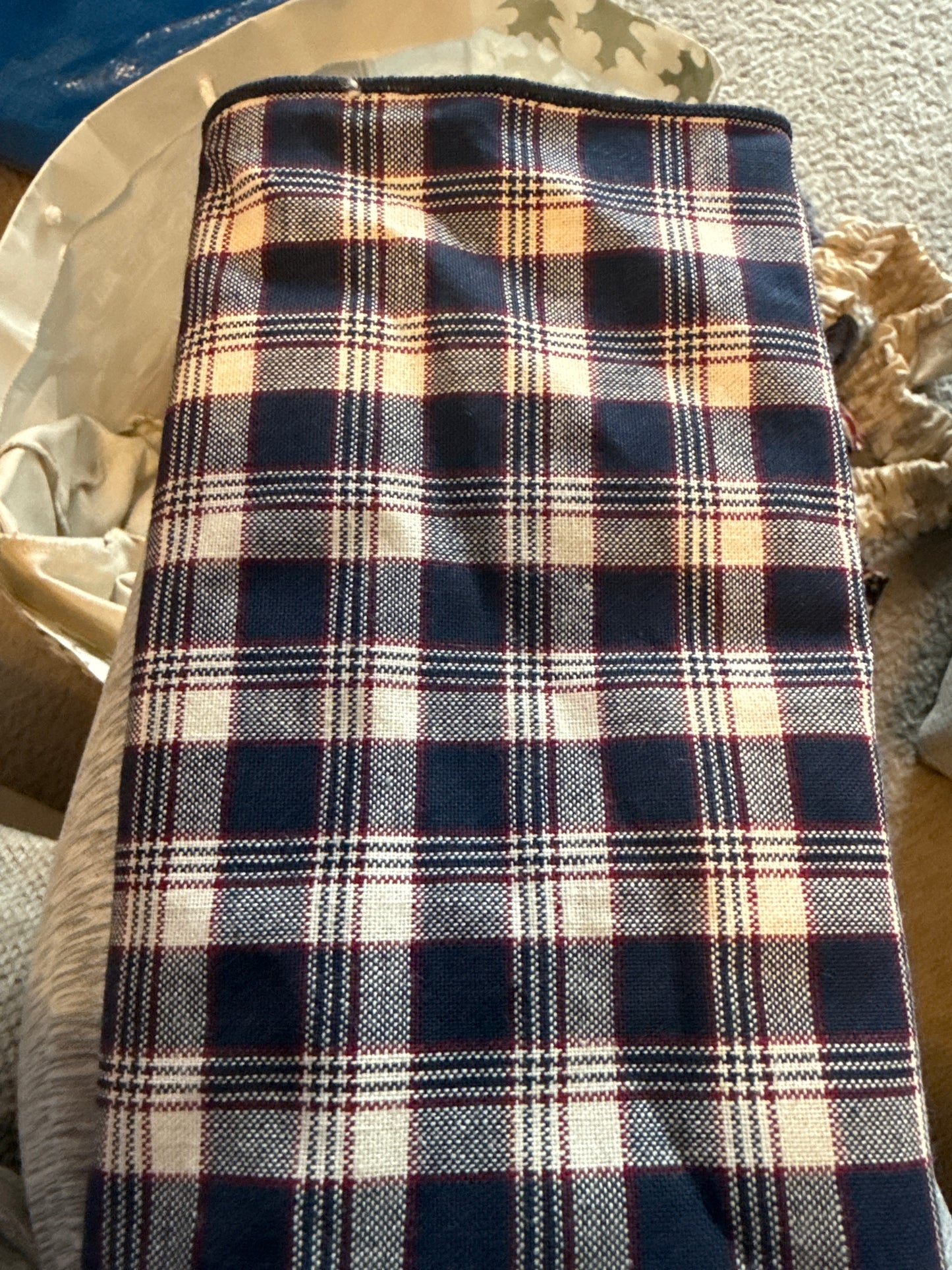 Longaberger single napkin Jw plaid
