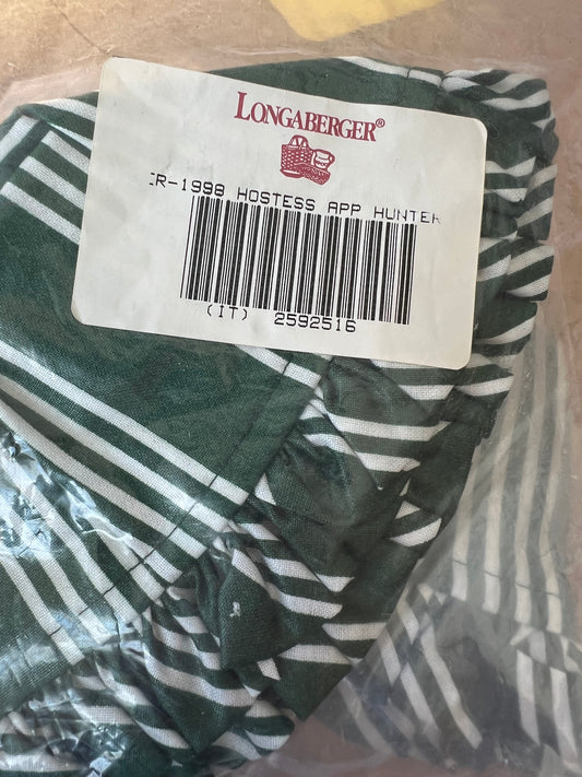 Longaberger hostess appreciation liner in hunter green stripe