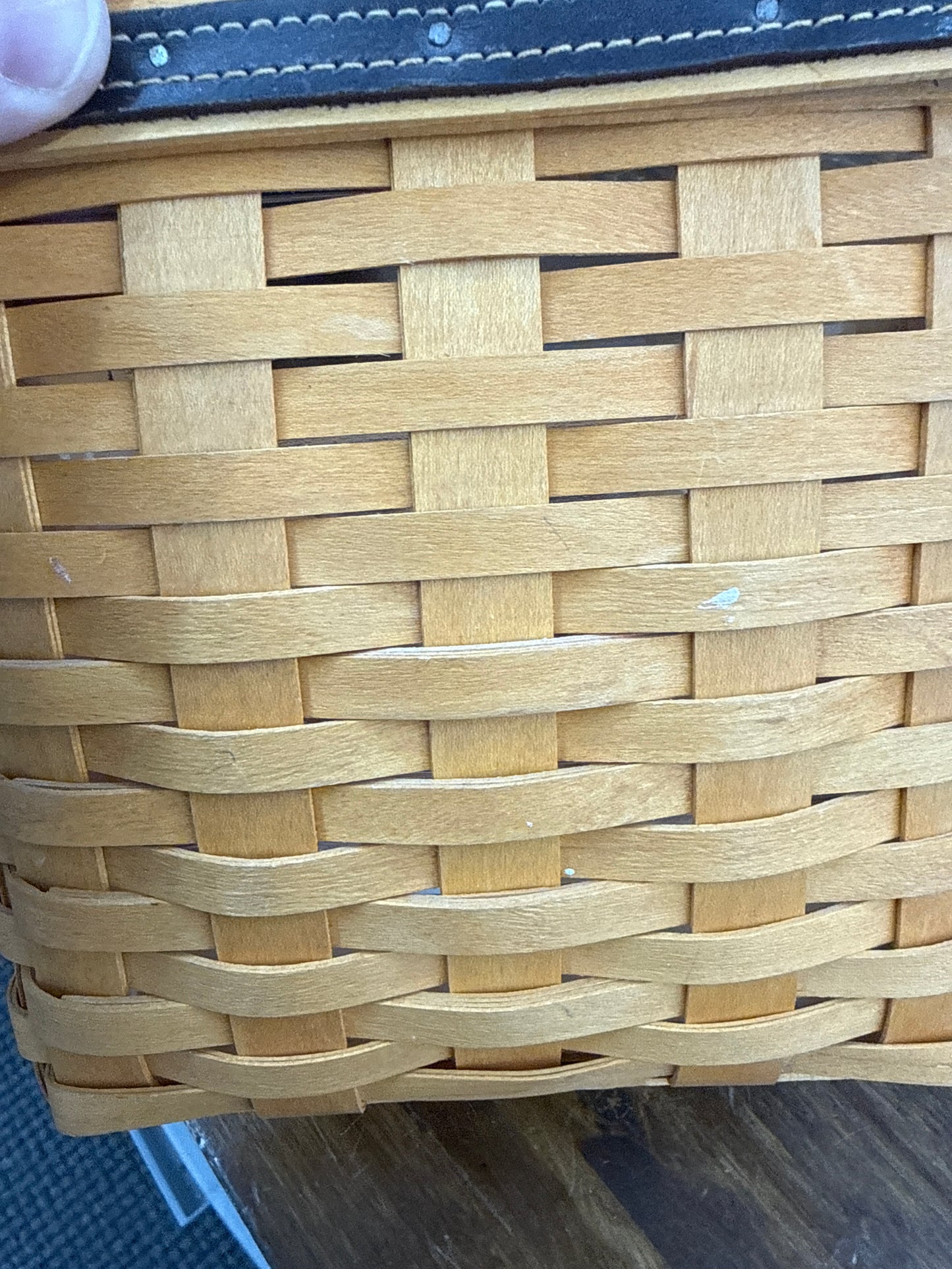 Longaberger daddy’s caddy with protector (basket and protector had some staining)