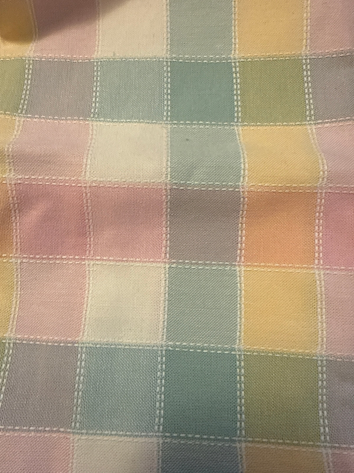 Longaberger single Napkin in Pastel Plaid