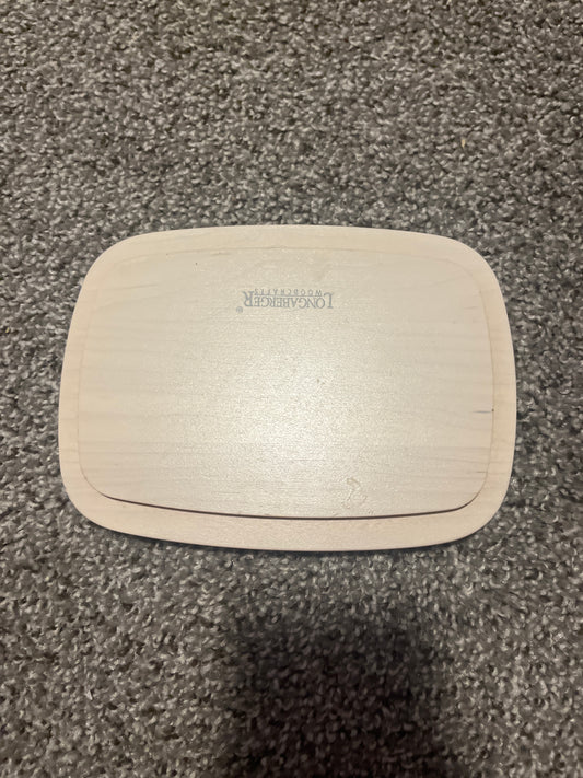 Longaberger 7.5”x5.5” recipes lid