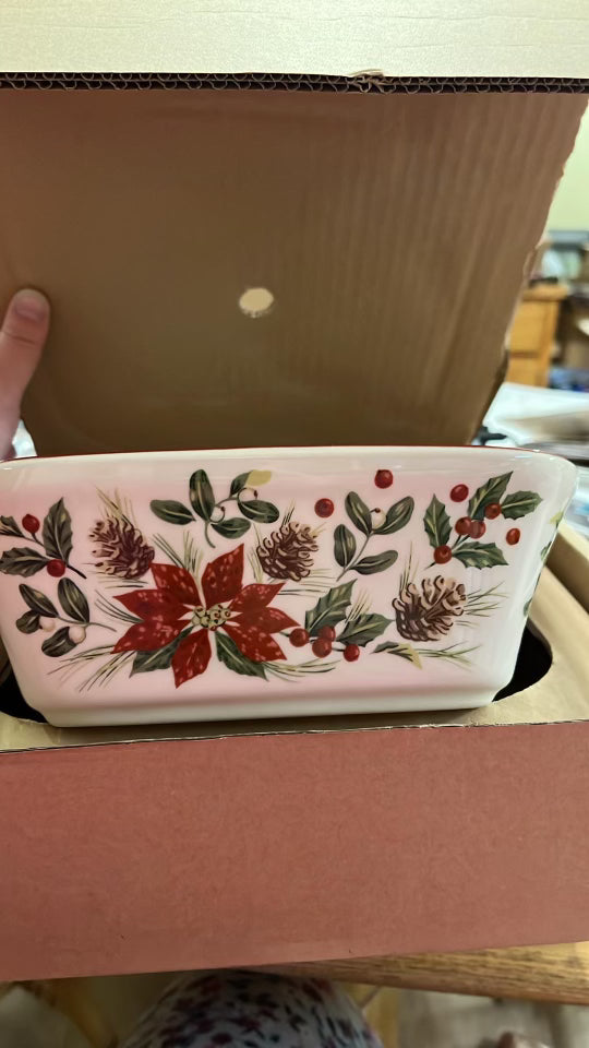 Longaberger Nature’s Garland Large Square Bowl