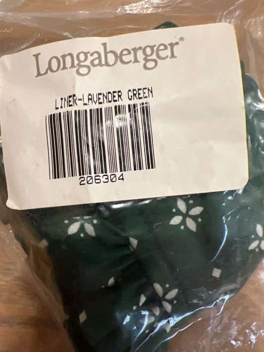 Longaberger lavender liner in heritage green