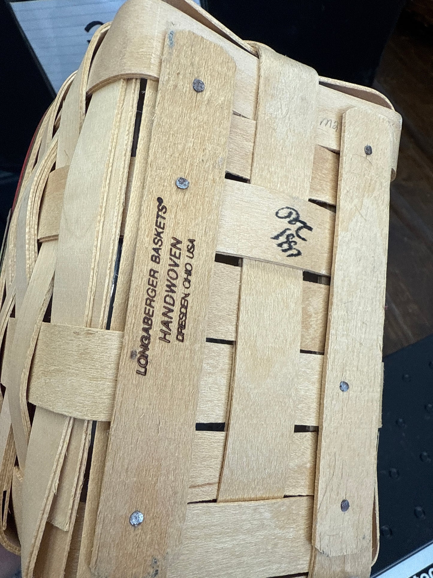 Longaberger 1993 holiday basket of thanks