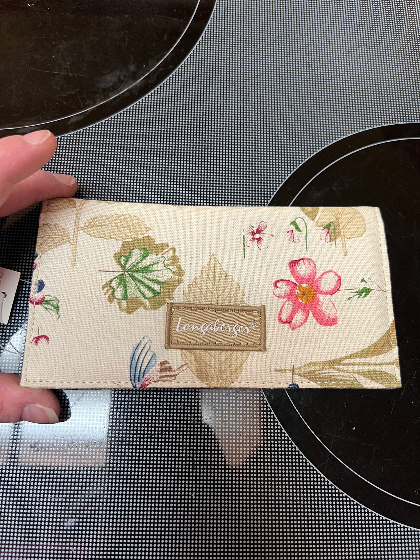 Longaberger Checkbook Cover botanical fields