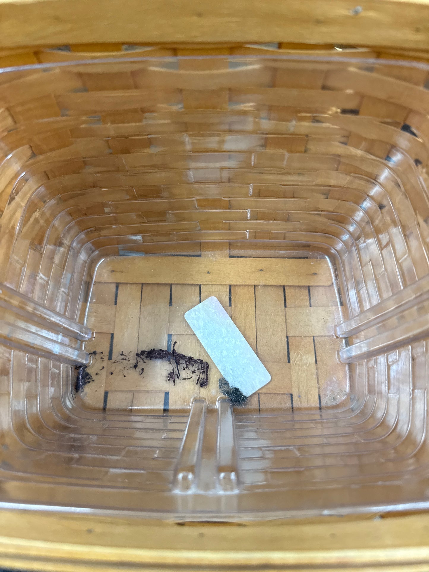 Longaberger daddy’s caddy with protector (basket and protector had some staining)