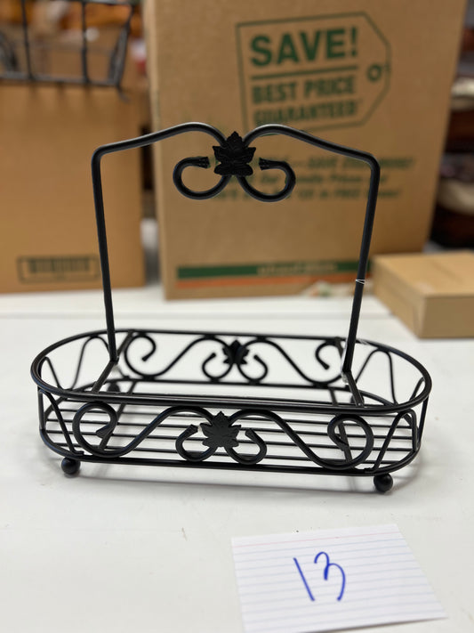 Longaberger wrought iron utensil caddy