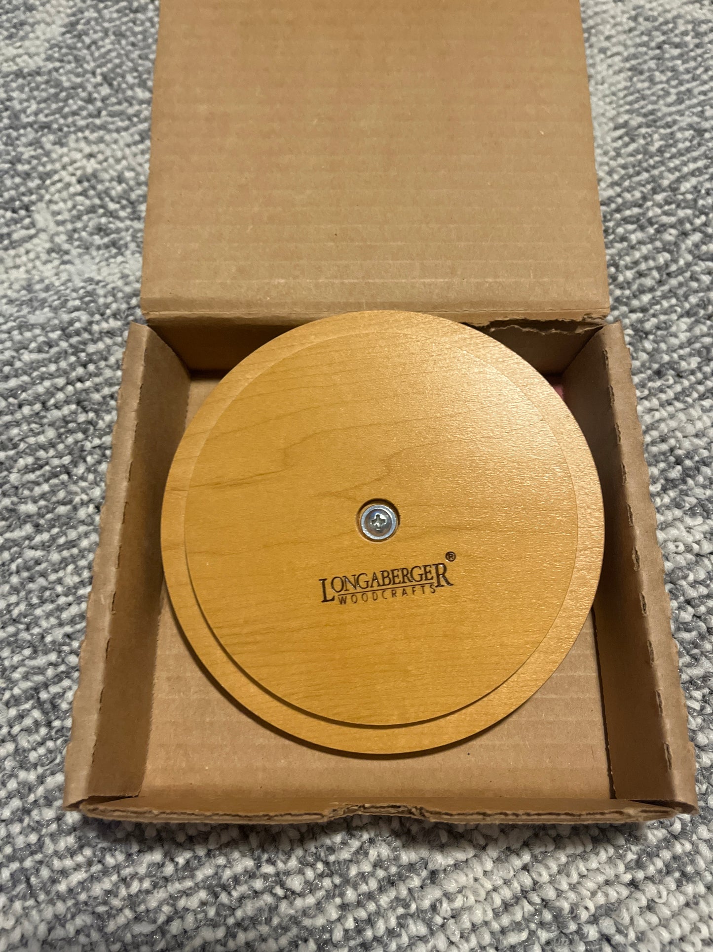 Longaberger 2001 J.W. mini Bankers waste lid