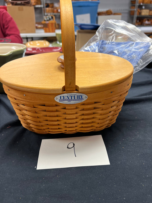 Longaberger century celebration basket with lid & protector