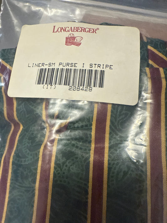 Longaberger small purse liner in imperial stripe