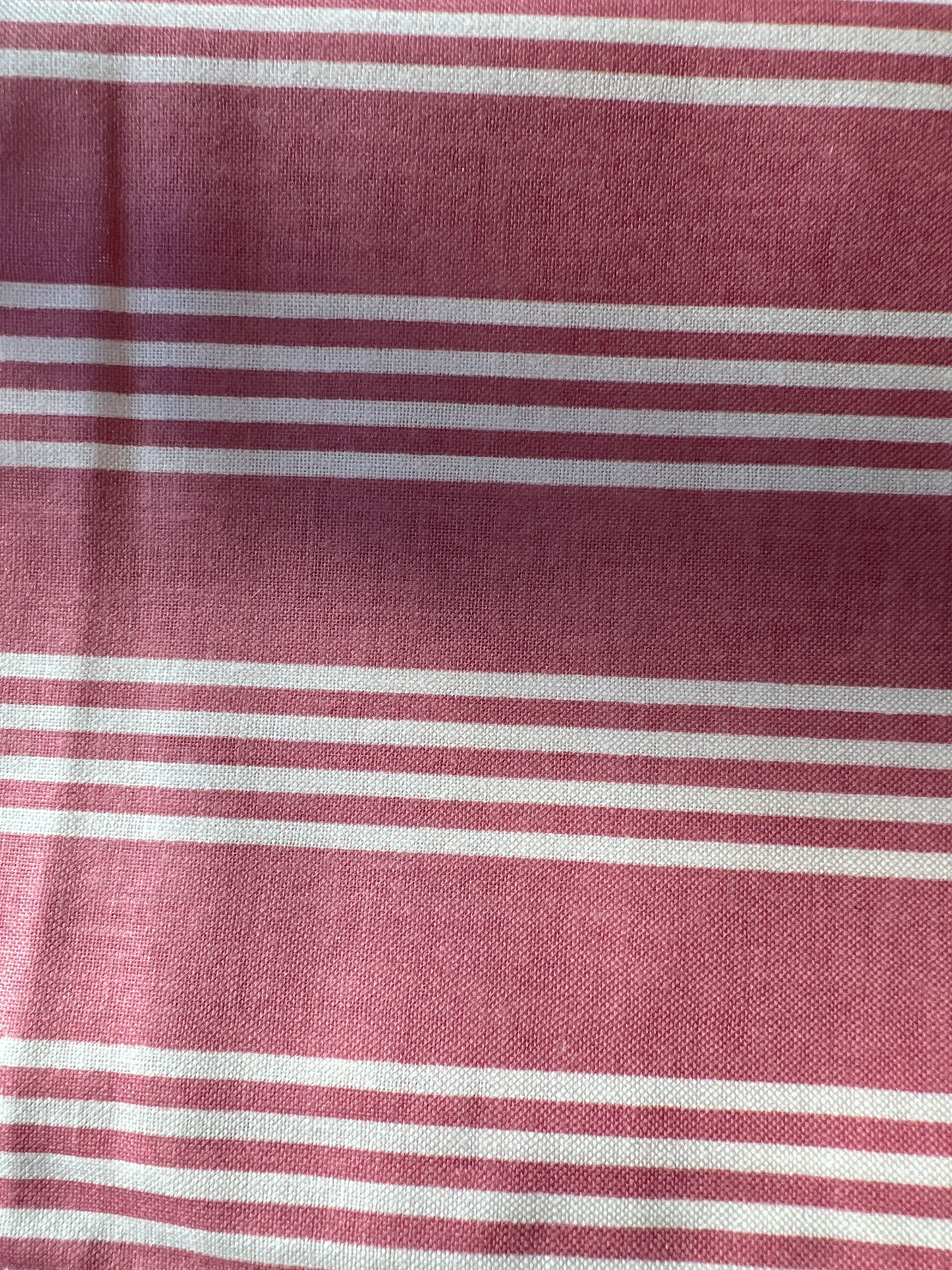 Longaberger fabric sample in pink stripe