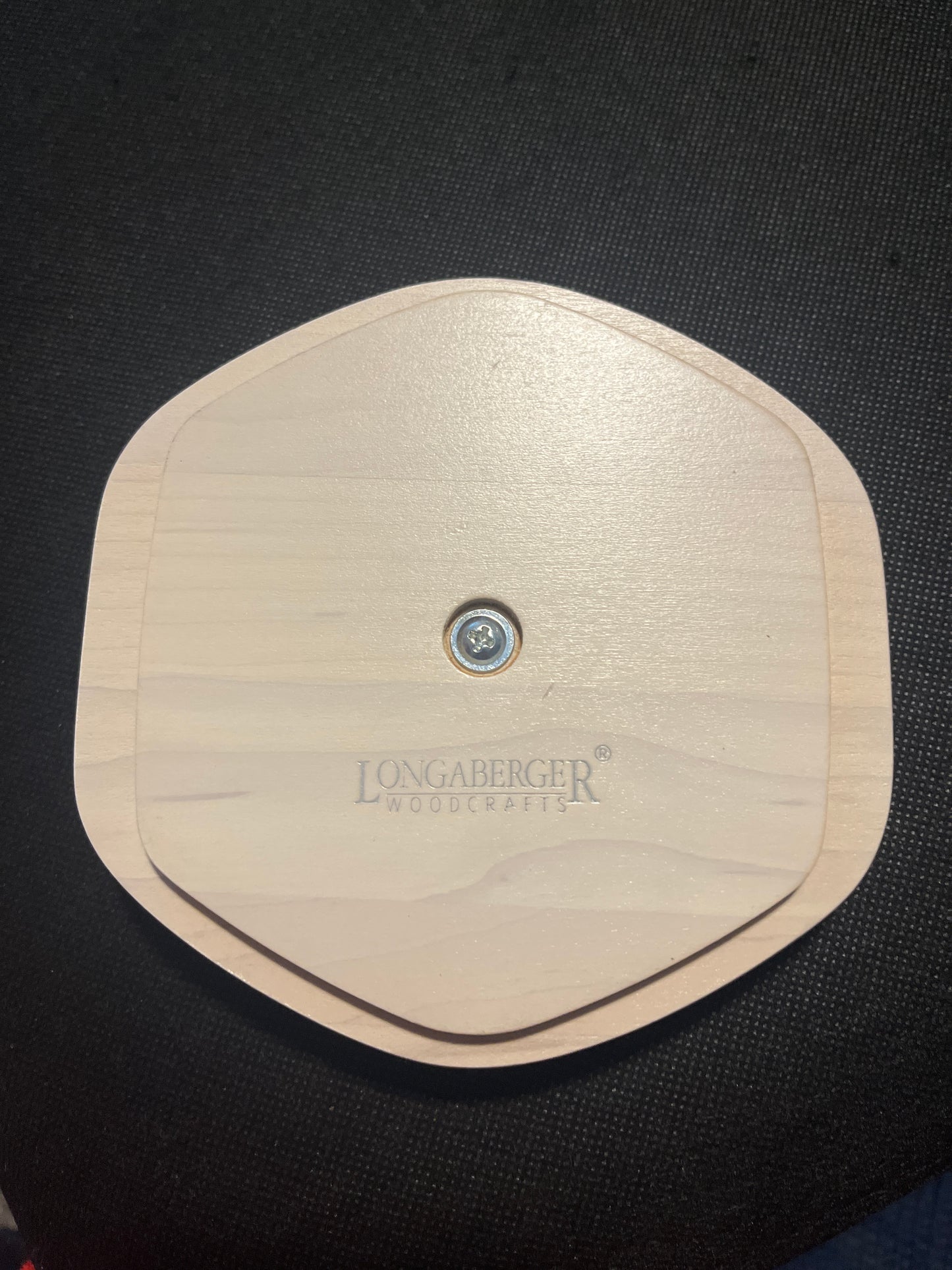 Longaberger whitewash 5.25” hexagonal lid