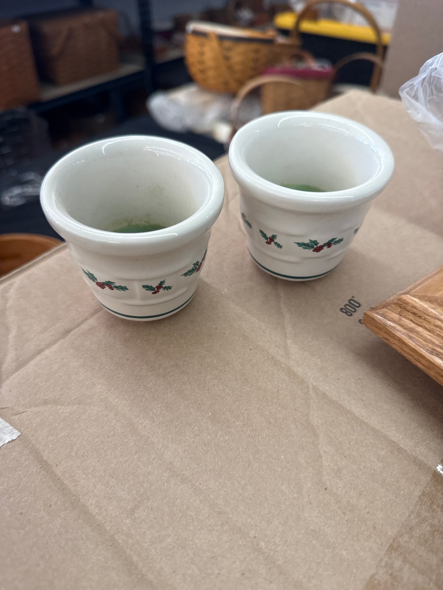 Longaberger Holly votives