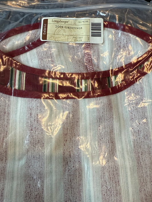 Longaberger 2004 greetings liner in holiday stripe