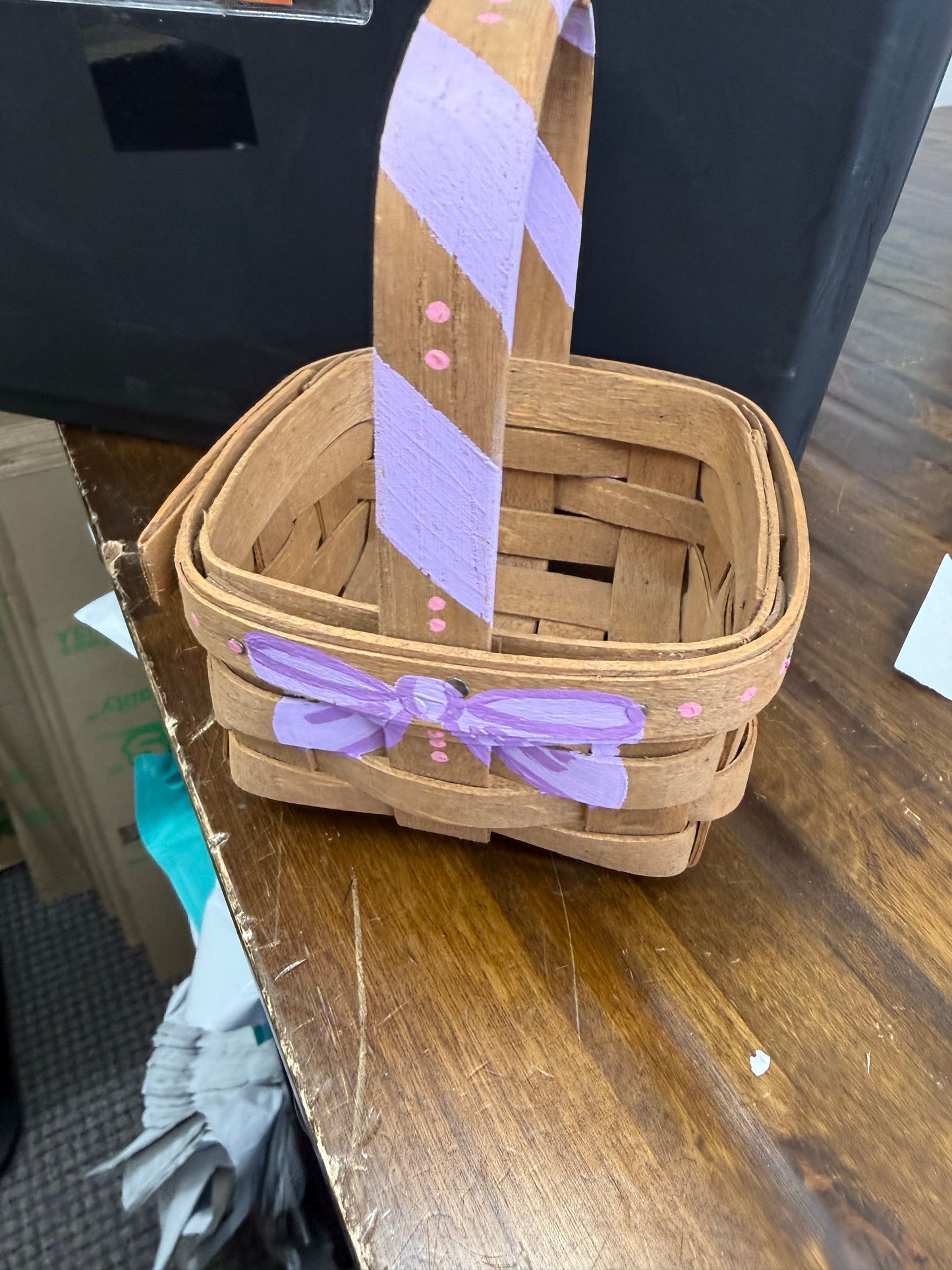 Longaberger painted basket