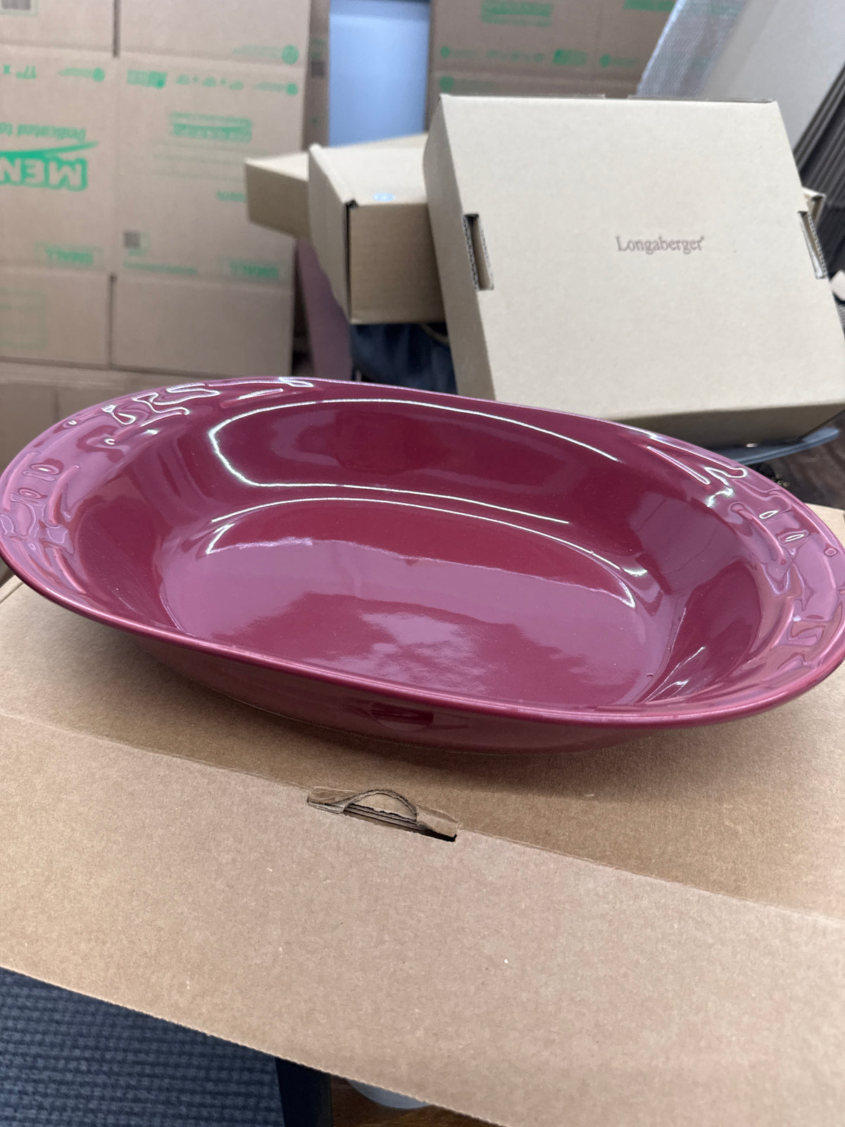 Longaberger get together bowl in paprika