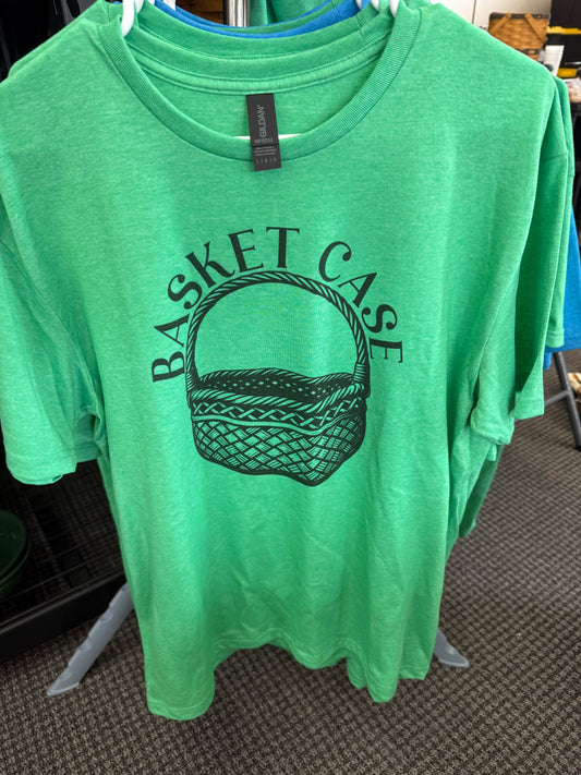 Bonkers4baskets green t-shirt (size large)