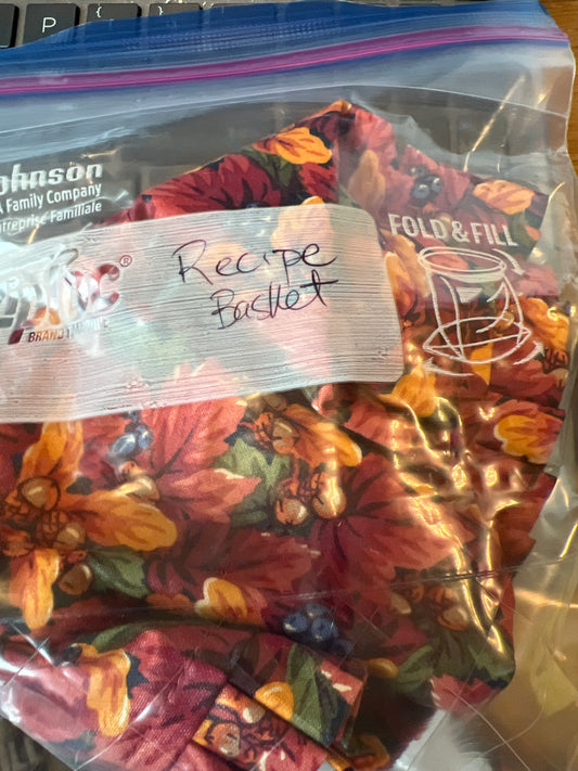 Longaberger Recipe Over the Edge Liner in Fall Foliage