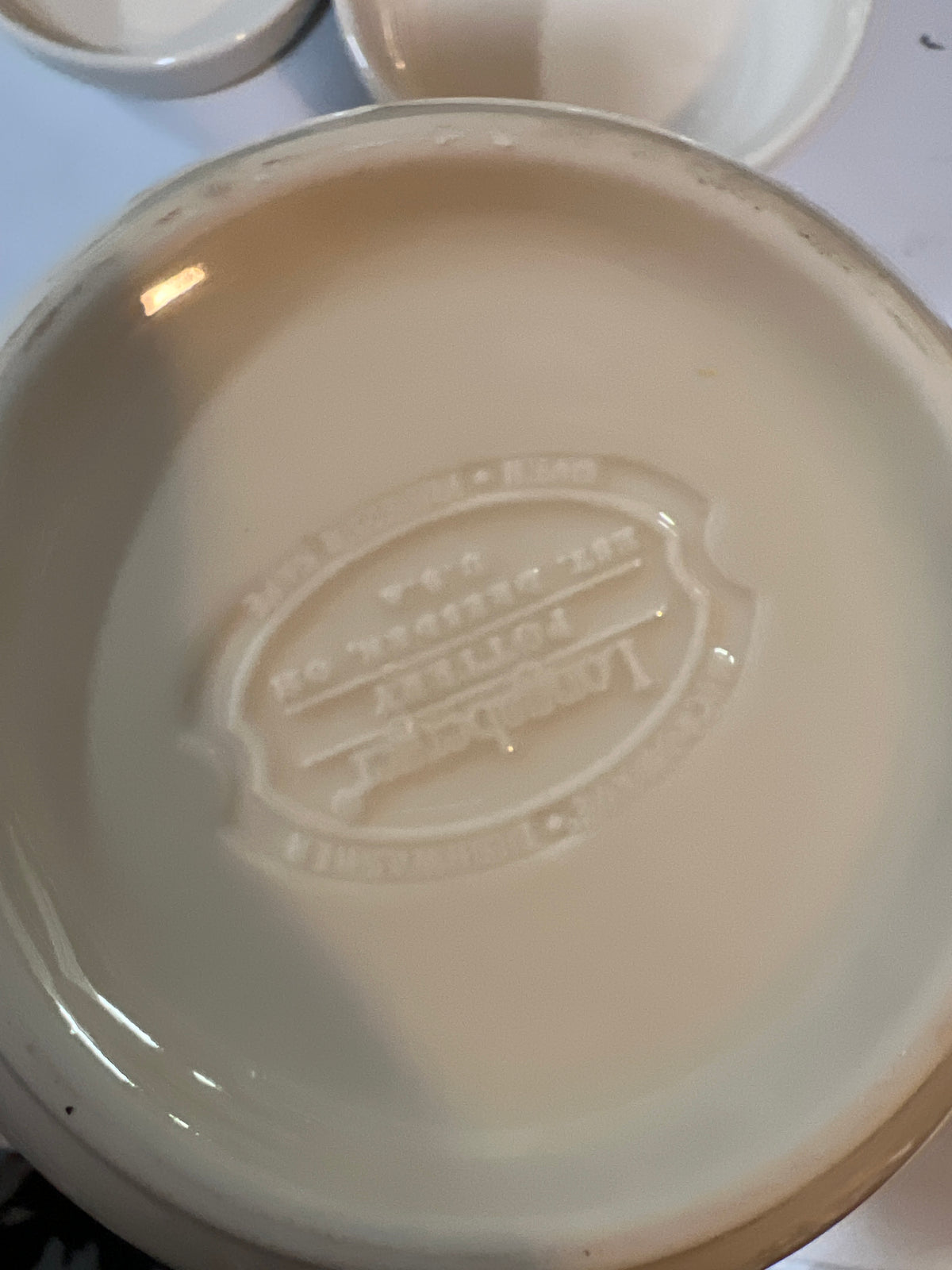 Longaberger American craft 2 quart croc in light cornflower