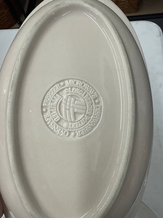 Longaberger vegetable bowl in ivory