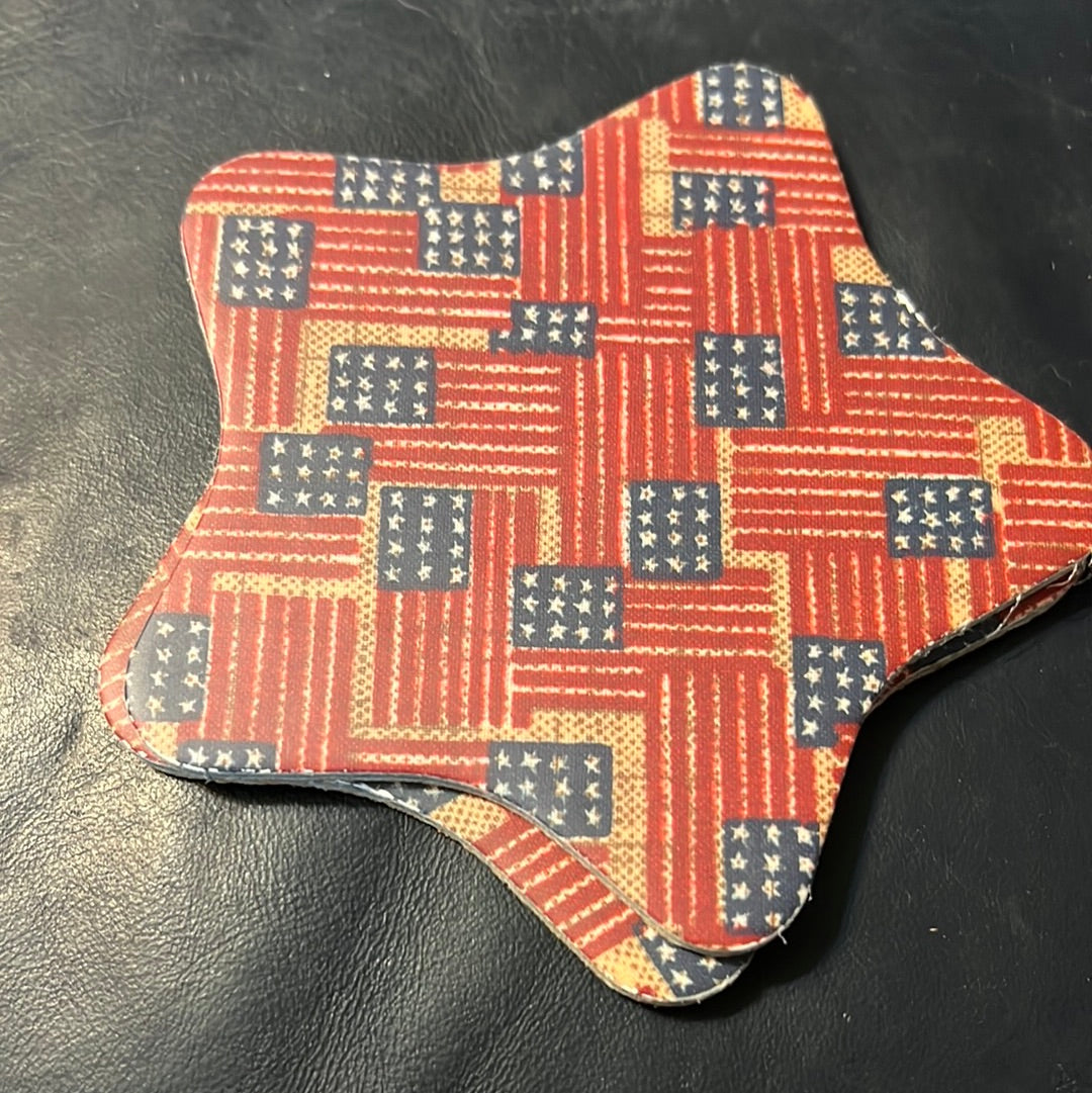 Longaberger old glory Coasters Set of 2