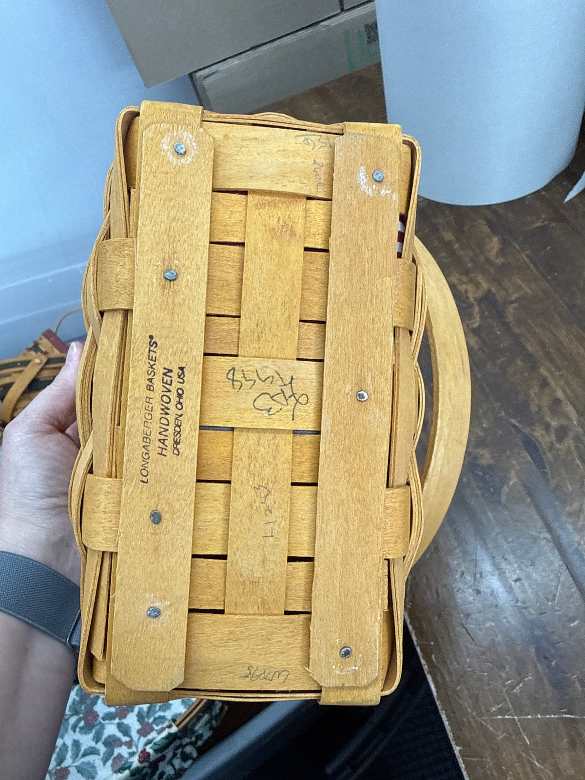 Longaberger glad tidings basket with liner and protect