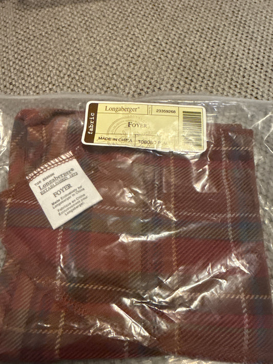 Longaberger foyer liner in toboso plaid