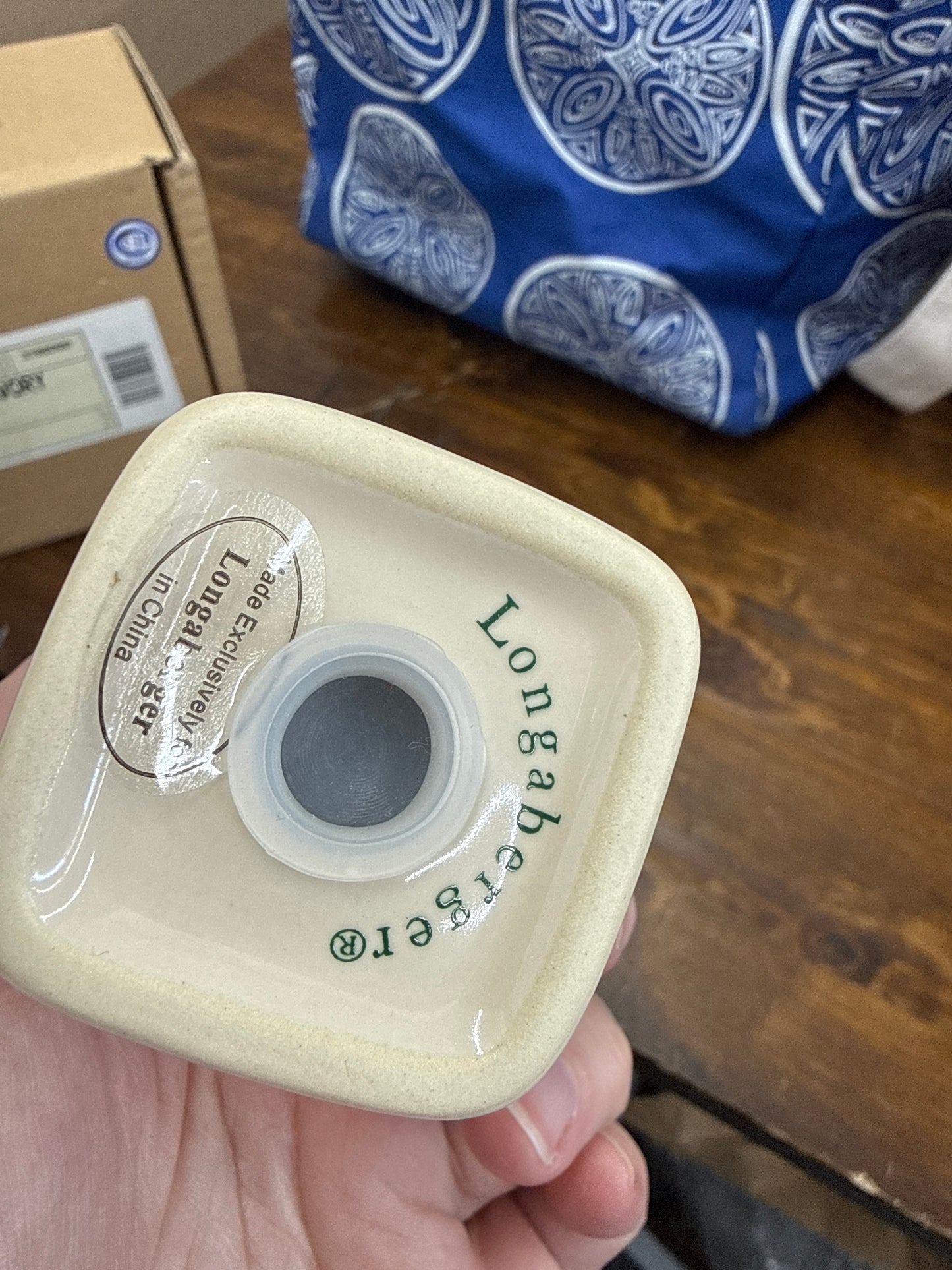 Longaberger salt shaker in ivory