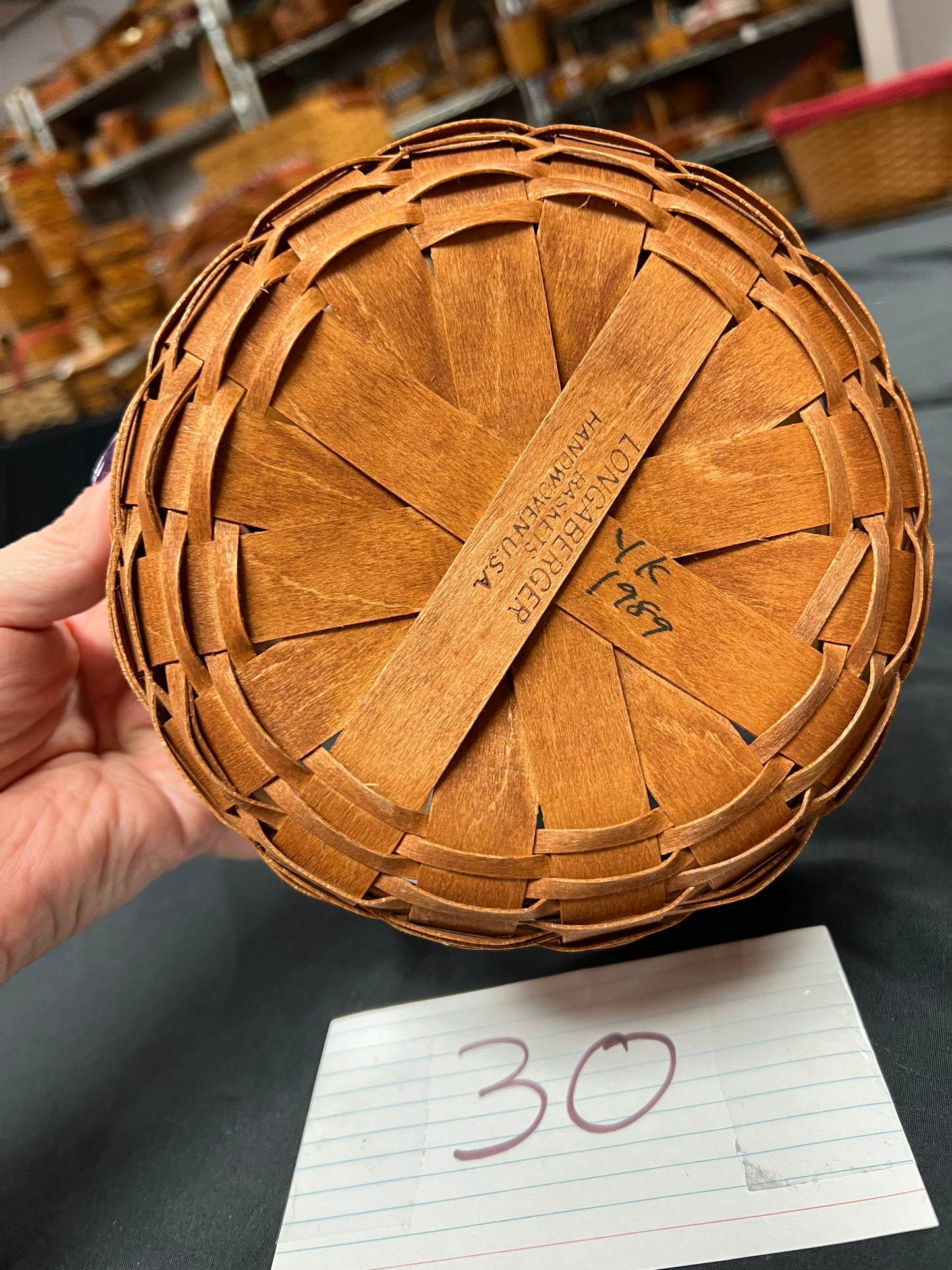 Longaberger 1989 stitching basket