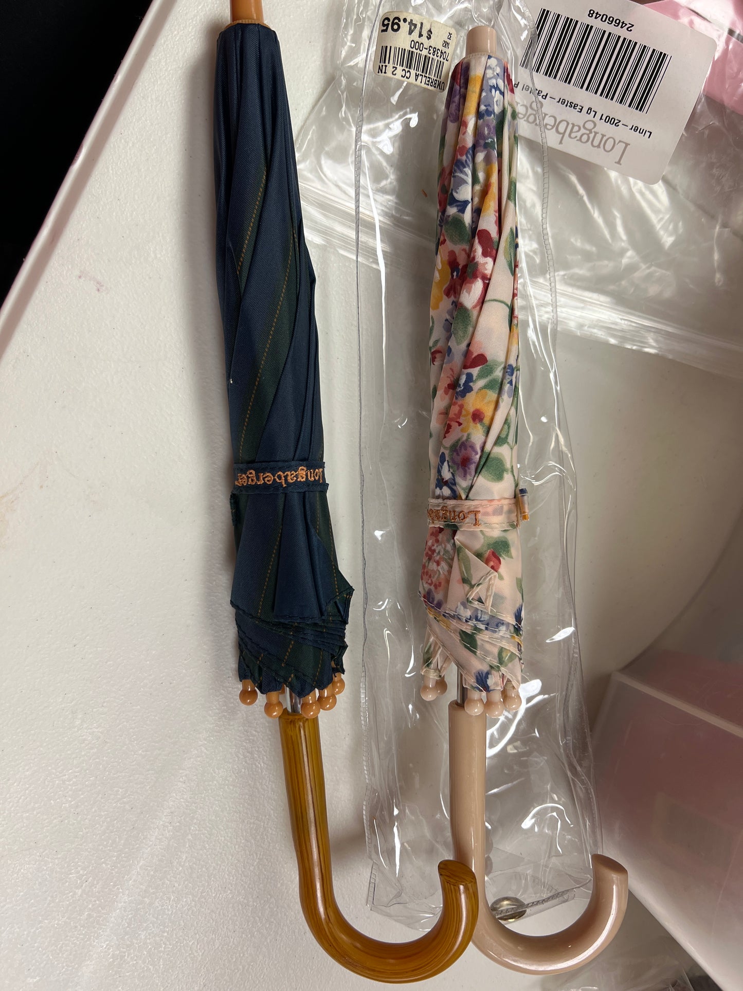 Longaberger set of two mini umbrellas