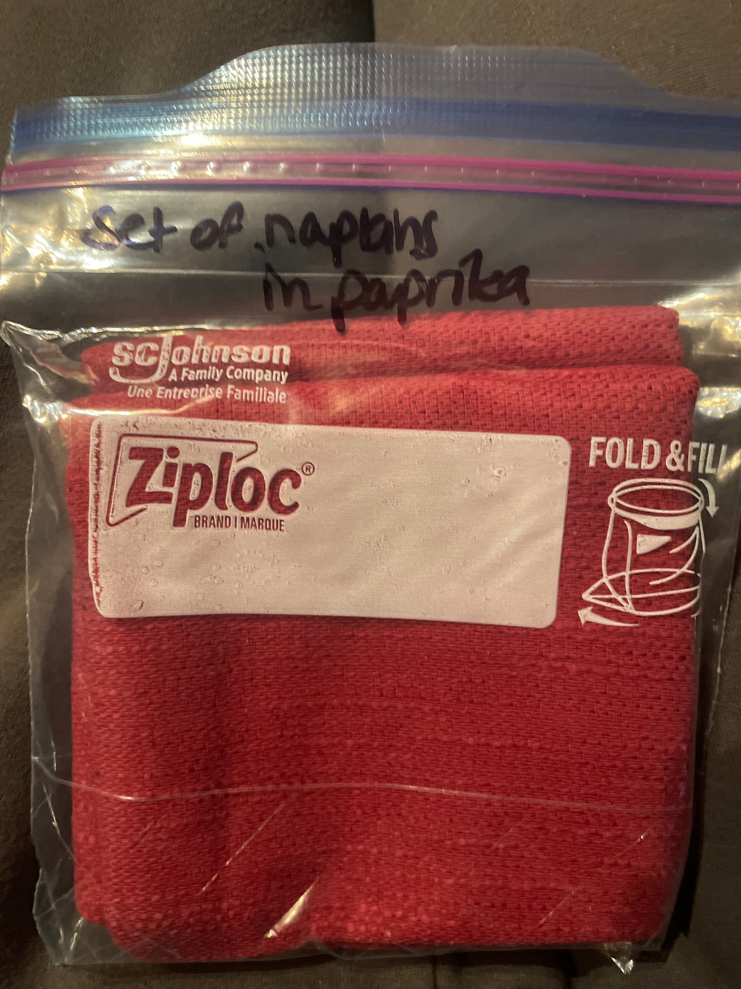 Longaberger set of napkins in paprika