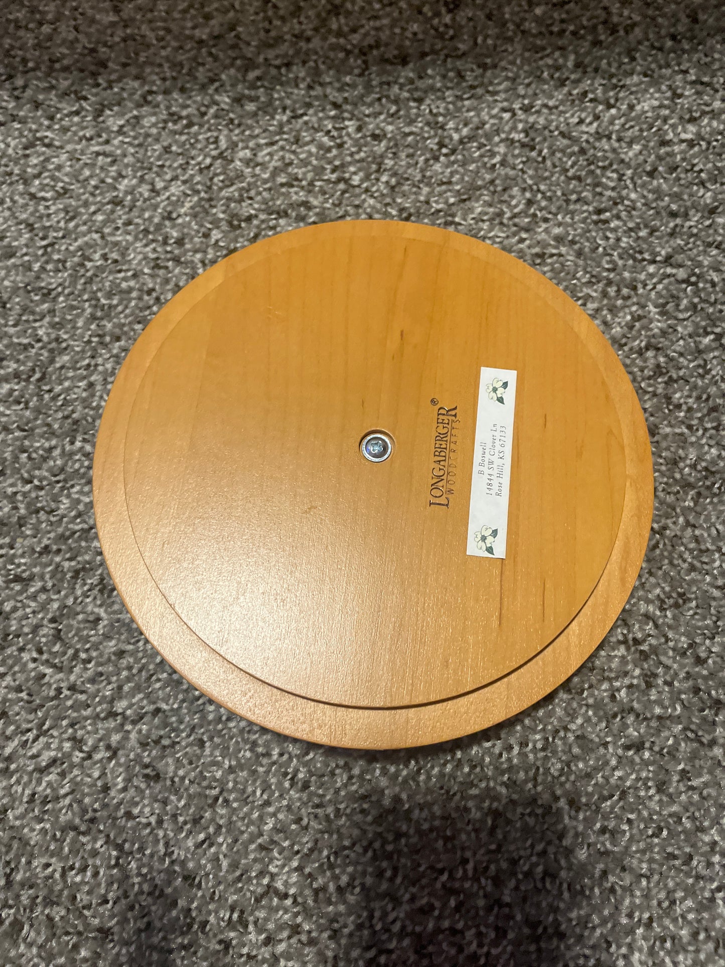 Longaberger 7.75” round lid
