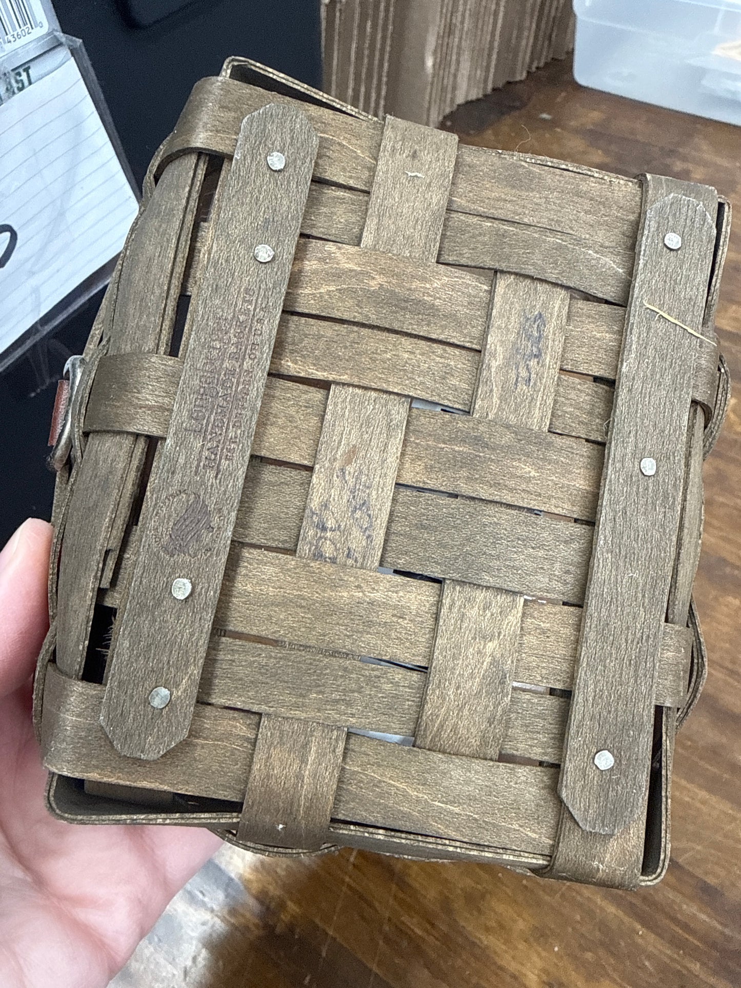 Longaberger sort and store business card basket with protector