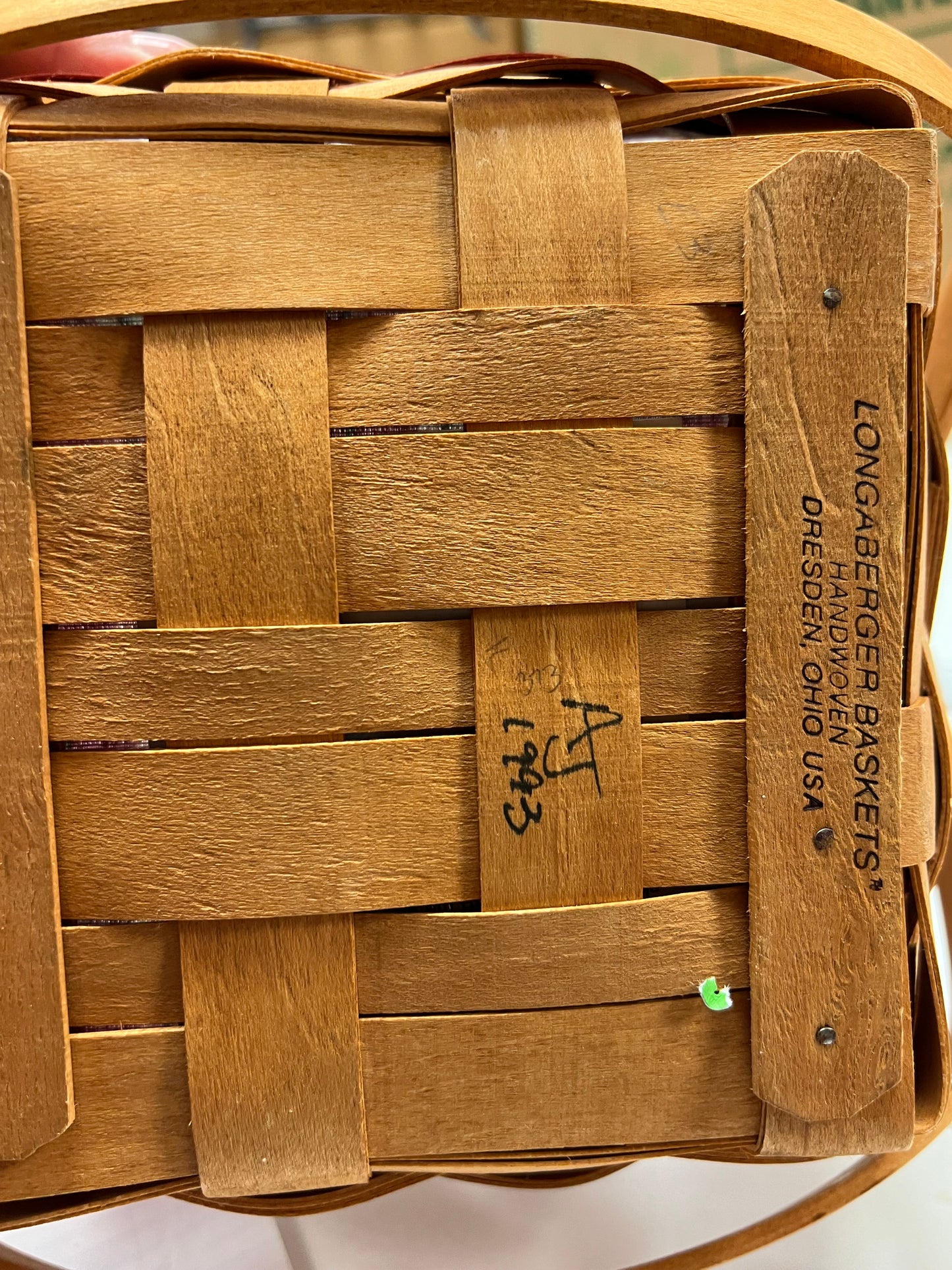 Longaberger Bayberry Basket with Liner and Protector