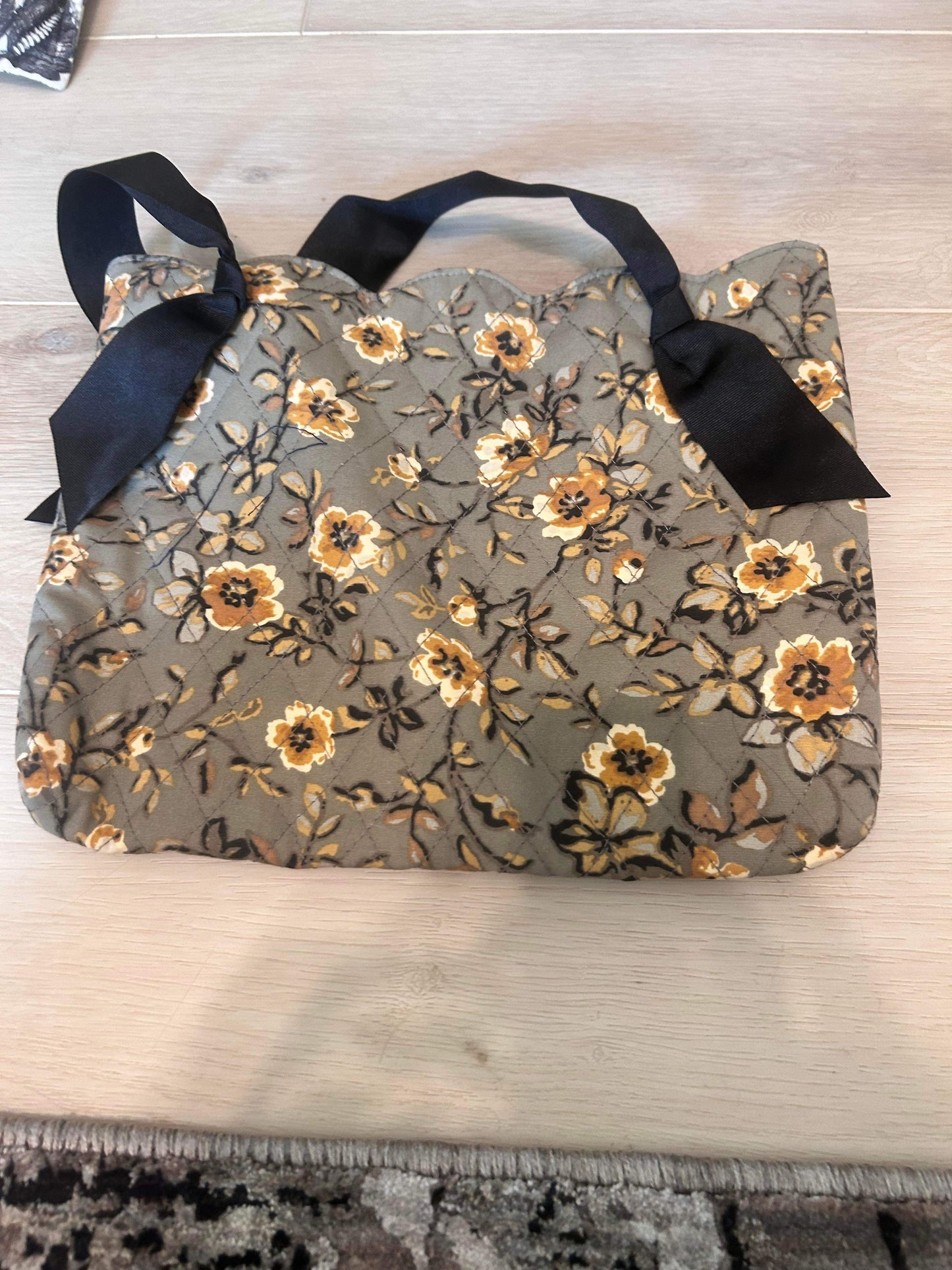 Longaberger Bag in Khaki Floral