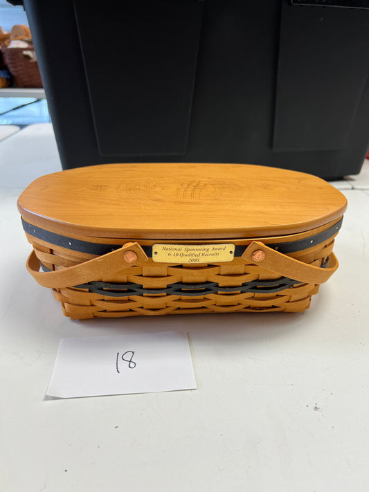 Longaberger 2001 national sponsoring basket with lid