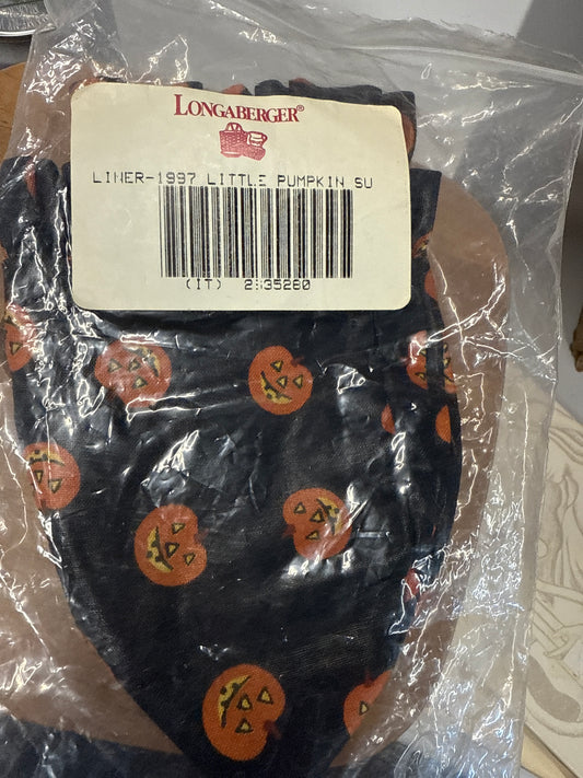 Longaberger 1997 Little Pumpkin Stand Up Liner in Jack-O’-Lantern/Pumpkin