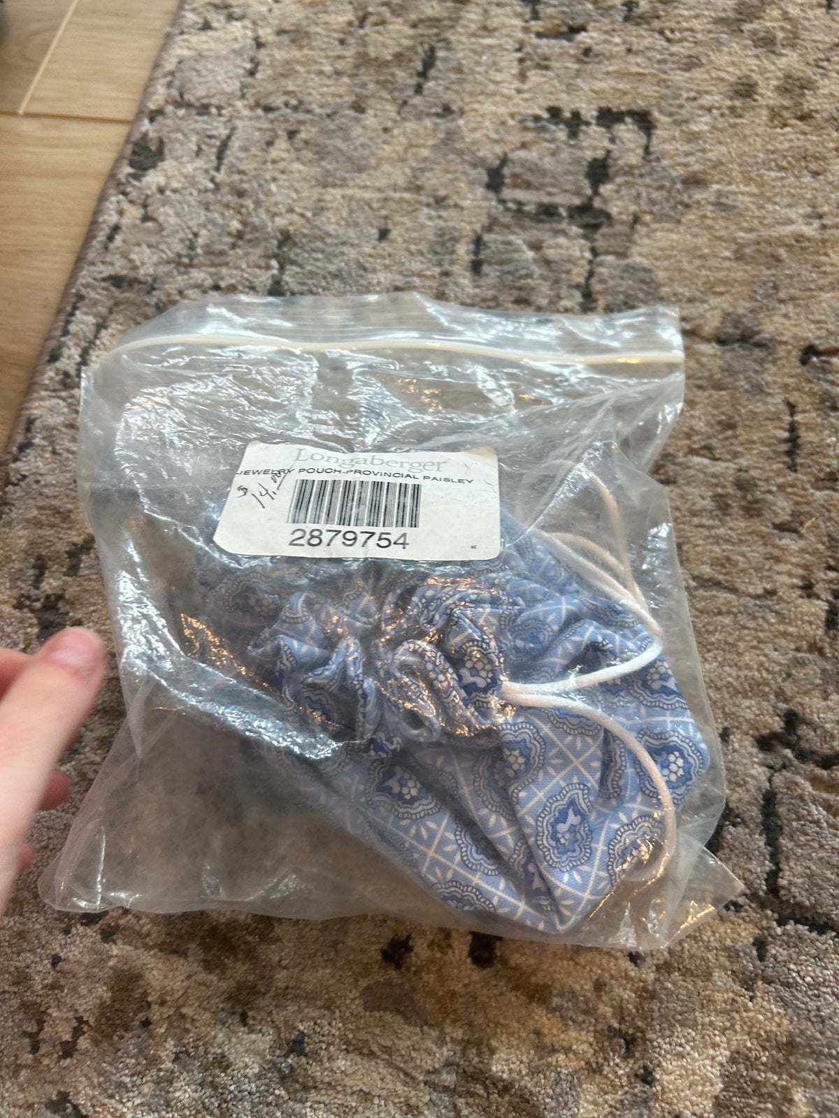 Longaberger pouch in provincial paisley