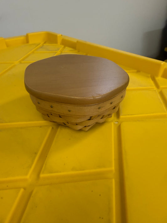 Longaberger sage basket with lid and protector