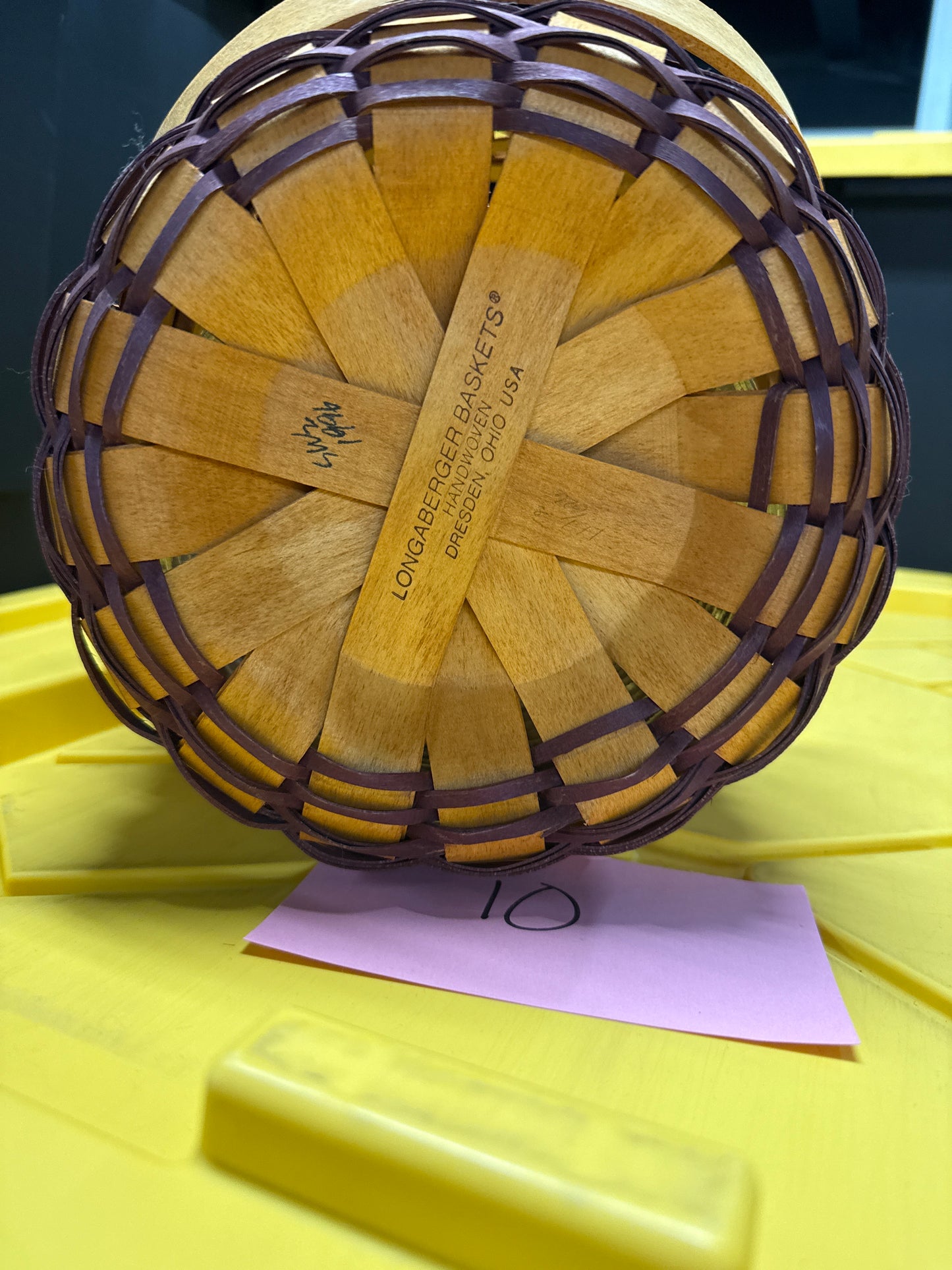 Longaberger sewer pea basket with protector