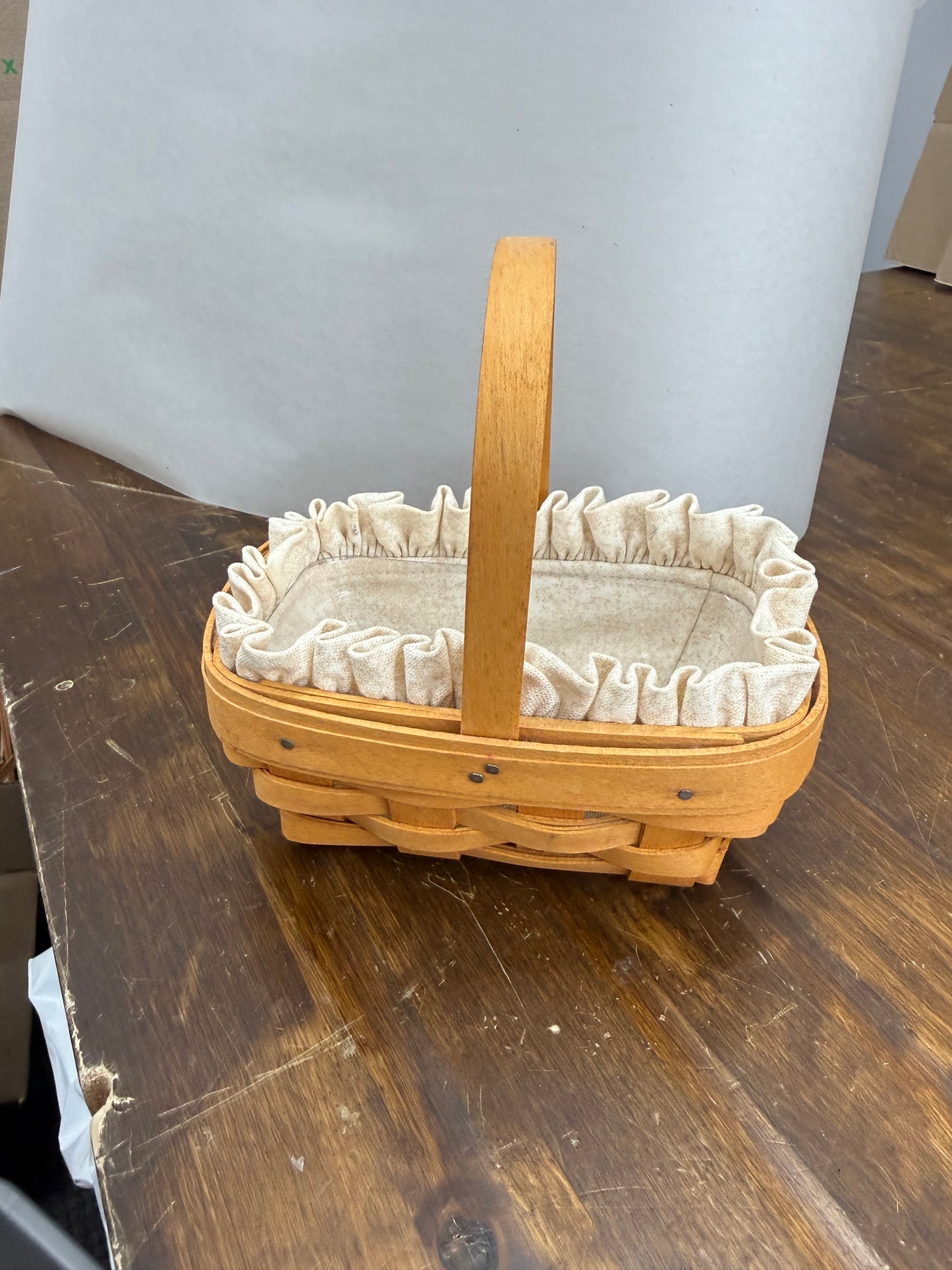 Longaberger parsley basket with liner and protector