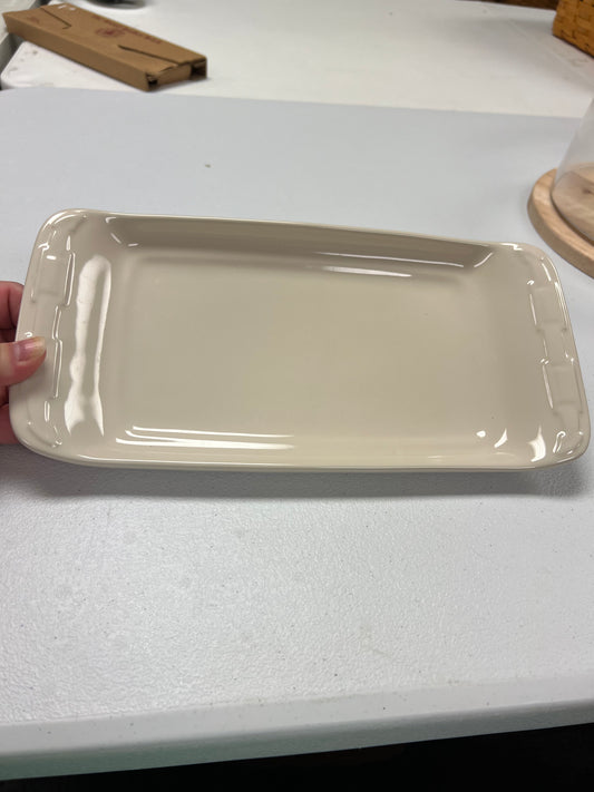 Longaberger appetizer tray in ivory